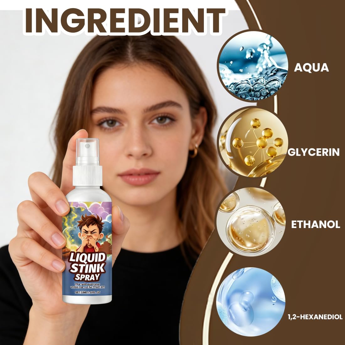 Spray Scoreggia Puzzolente Scherzo, Fart Spray Liquido Prank con Odore Forte, Gadget Divertente per Party Halloween, Scherzi per Adulti