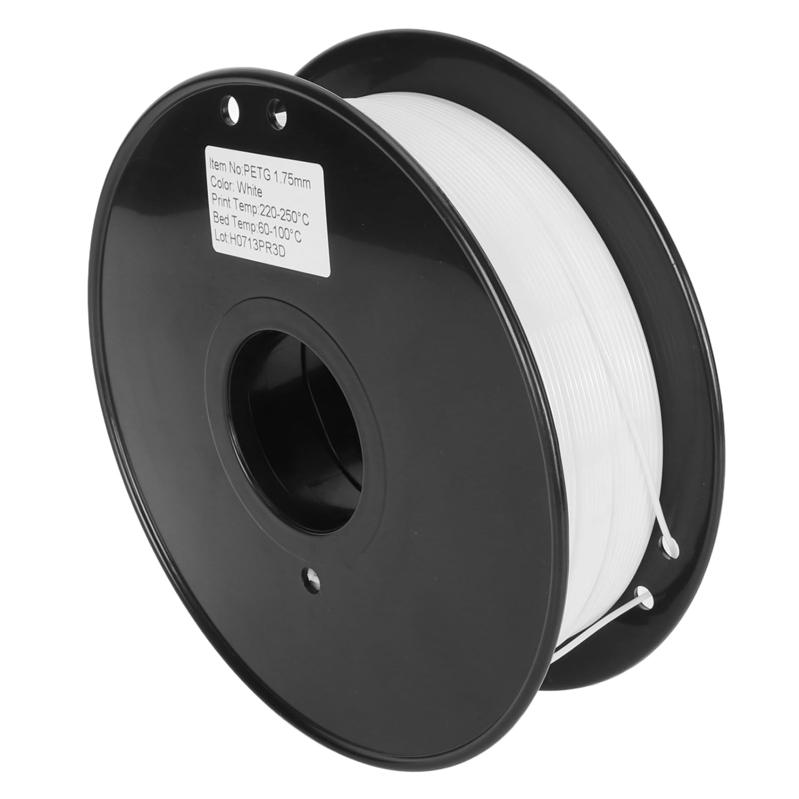 Ejoyous Filamento para Impresora 3D PETG 1.75mm, Precisión 0.02mm, (WHITE)