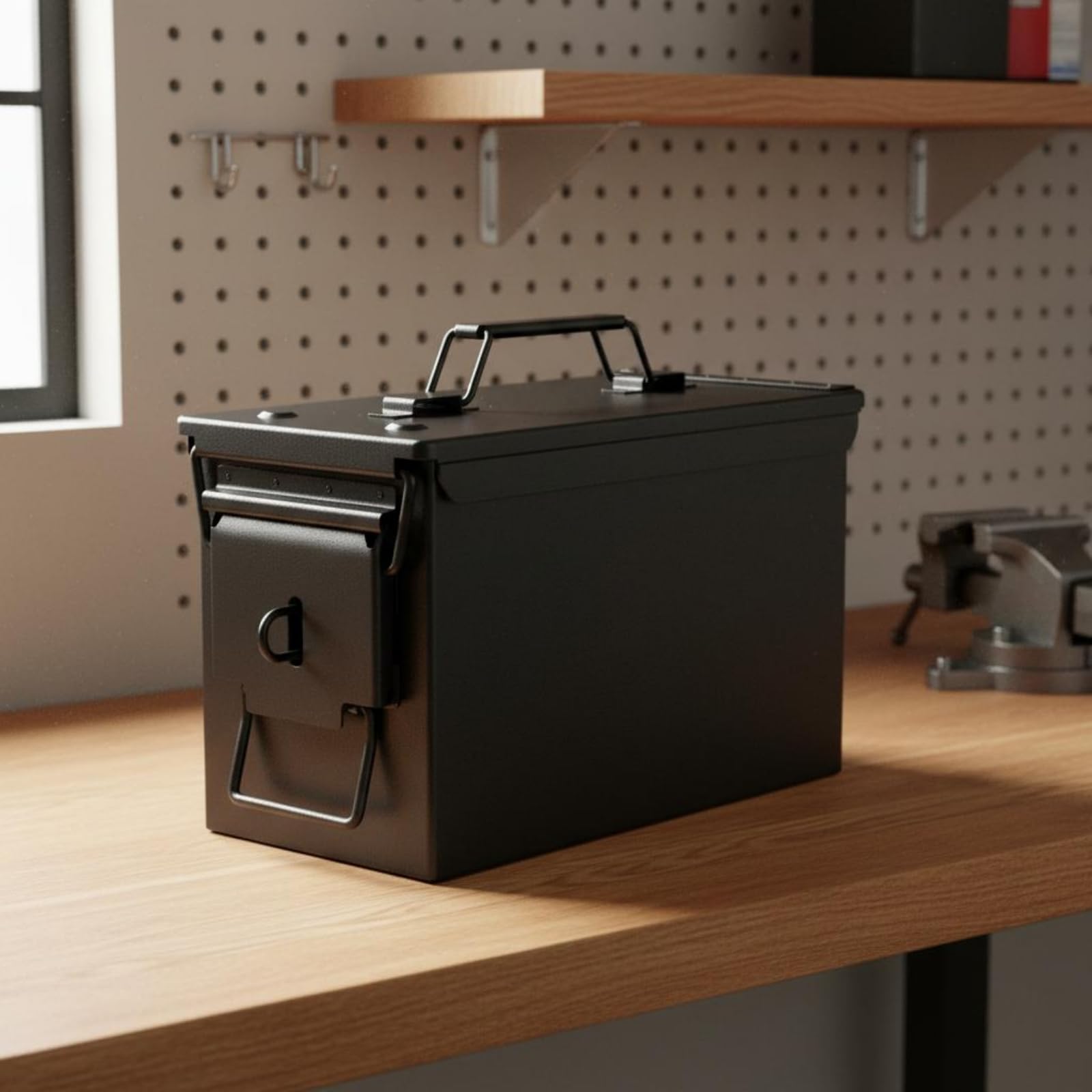 Caja de Herramientas Metálica Metal Resistente Caja de Herramientas Portátil Compartimentos Estuche Organizador para Vehículo, Aire Libre, color to 6, Mediano Con Cierre De Hebilla