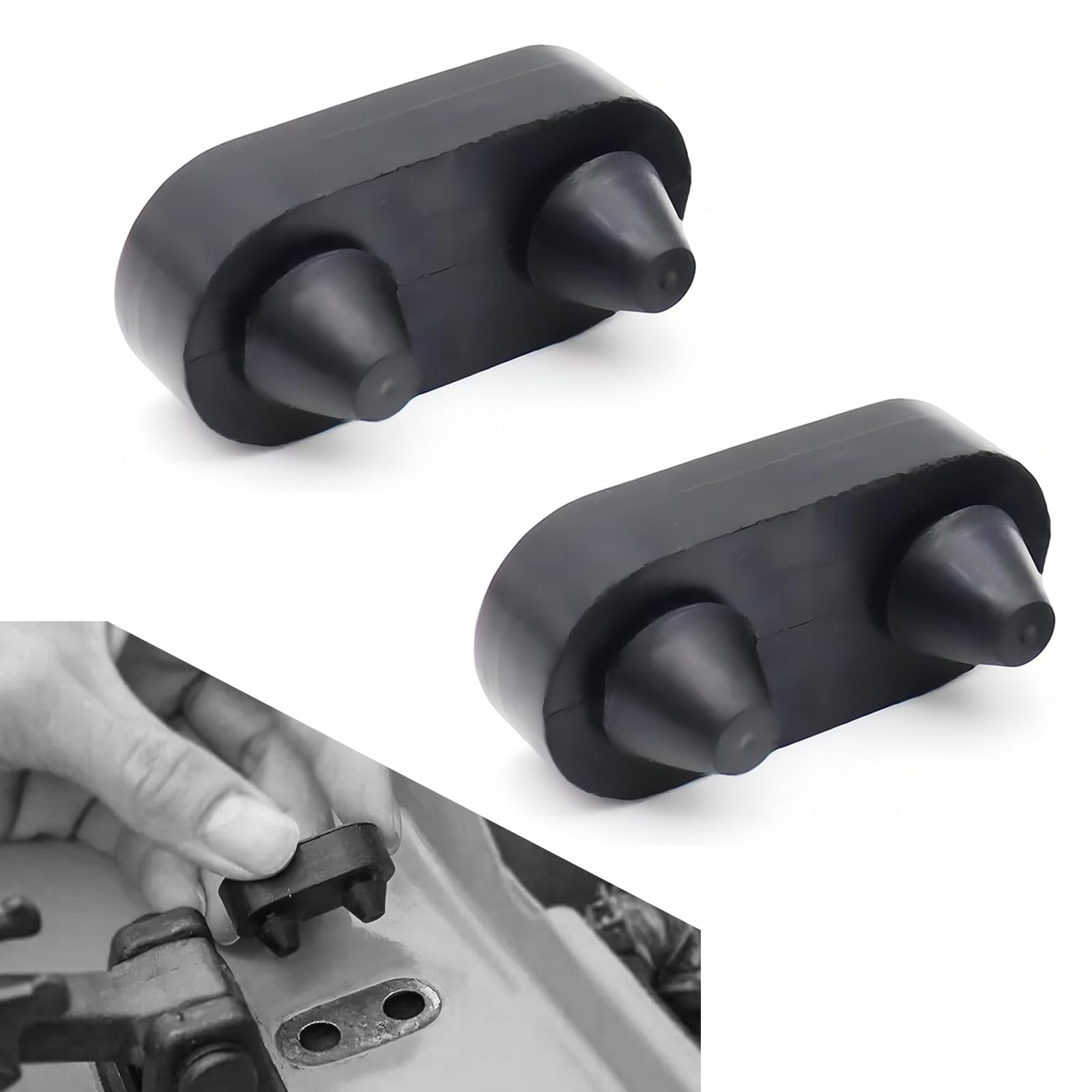 2 PCS Car Hood Buckle Rubber Pads 1 38 x 0 7 Hood Lock to Fender Bumper Pads