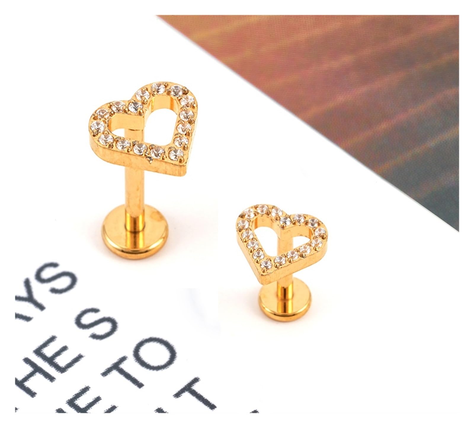 Błyskawica serce gwintowany kolczyk Stud G23 ASTM F136 tytan 16G Labret chrząstka wargi Helix przekłuwanie nosa kobiety biżuteria do ciała(1.2x6mm,10pcs A Silver)