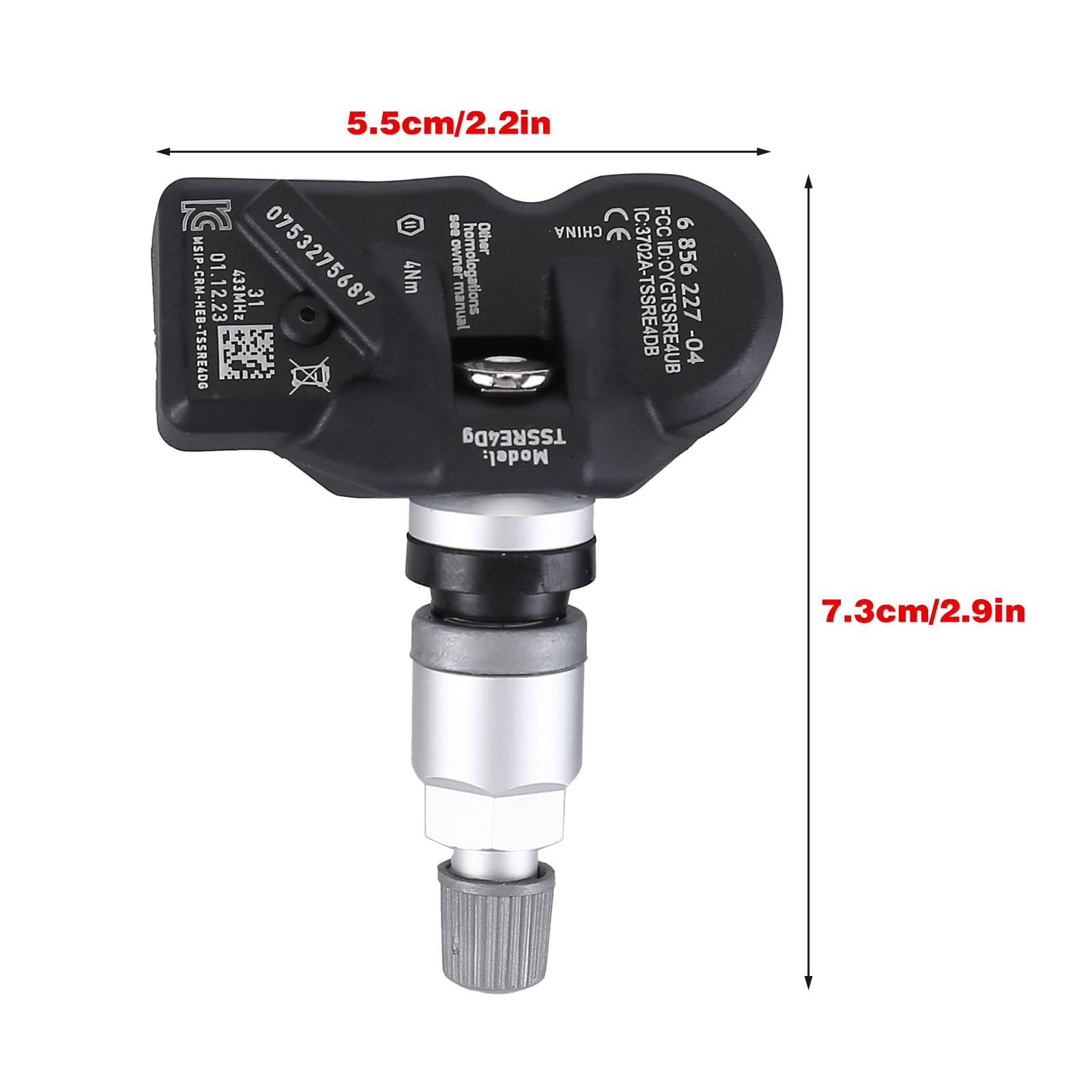 LICHENGTAI 4 czujniki ciśnienia w oponach TPMS kompatybilne z BMW serii 5 F10 F11 6 F12 7 RDKS 6856227 system kontroli ciśnienia w oponach