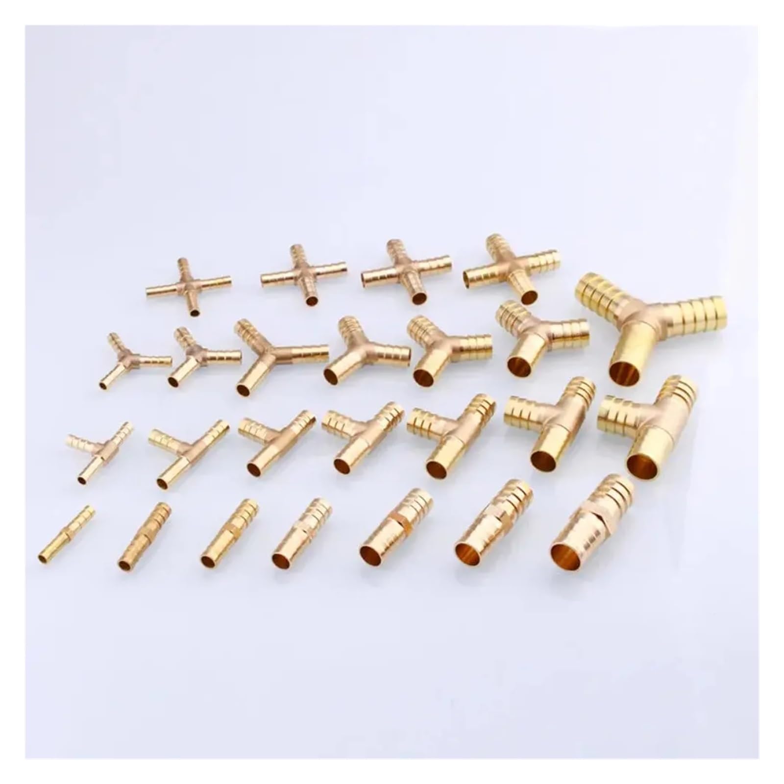 Connecteur de séparateur de raccord en Y, 4 5 6 8 10 12 14 16 19 25mm, Tuyau en Laiton, raccord Droit, Croix en Y, 2/3/4 Voies, Maison Jardin(Elbow,13MM_5 PCS)