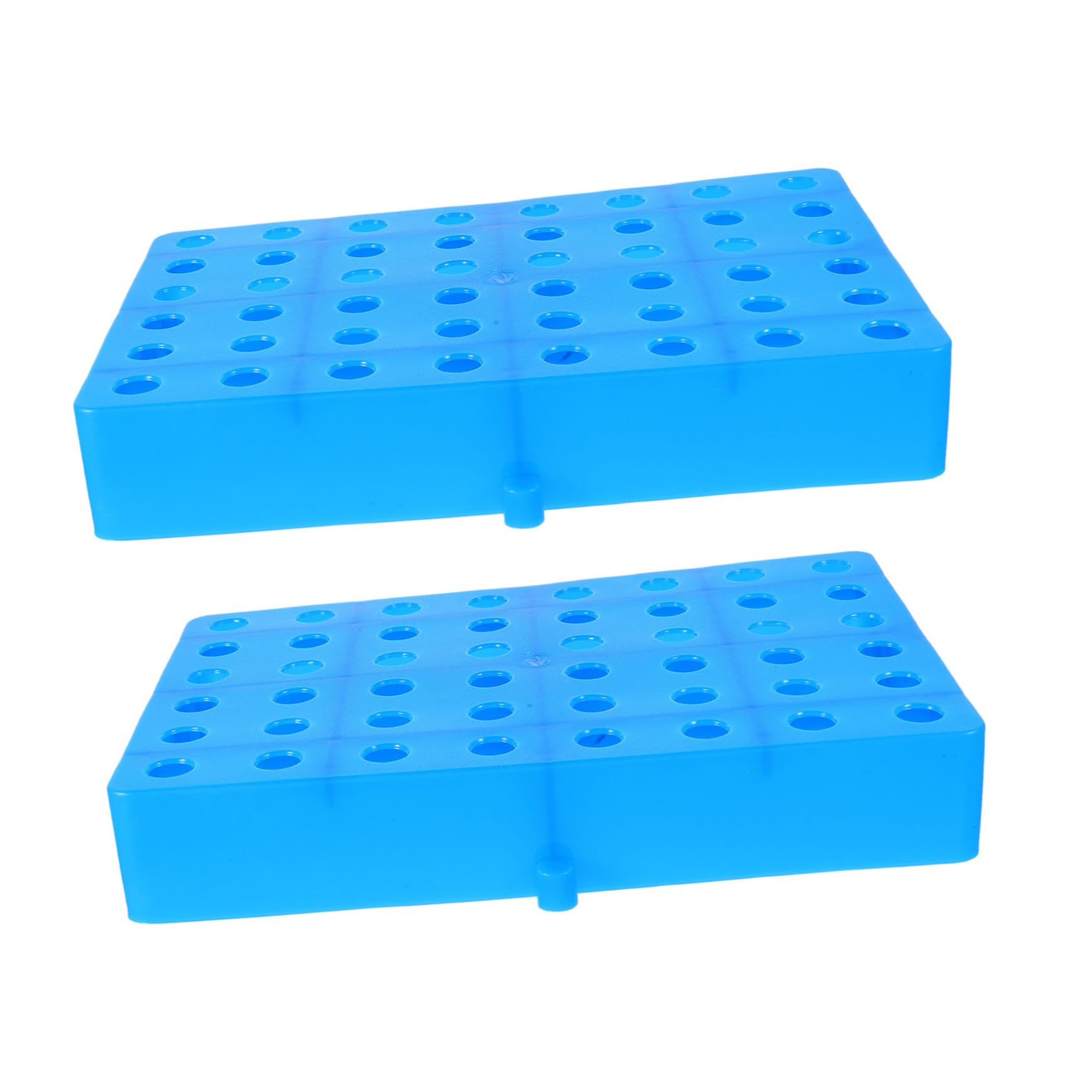 Lot De 2 Plateformes De Palettes en Plastique Légères Et Perforées pour Rangement dans Un sous-Sol Humide avec Grilles Respirantes Bleu