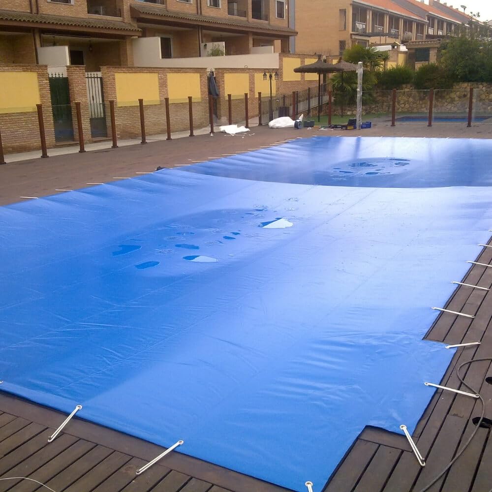 Bonerva | Toldo de Polietileno Azul con Ojales | 8x12 Metros | Lona de Recubrimiento para Piscinas, Muebles y vehículos | 85 gr/m2 |