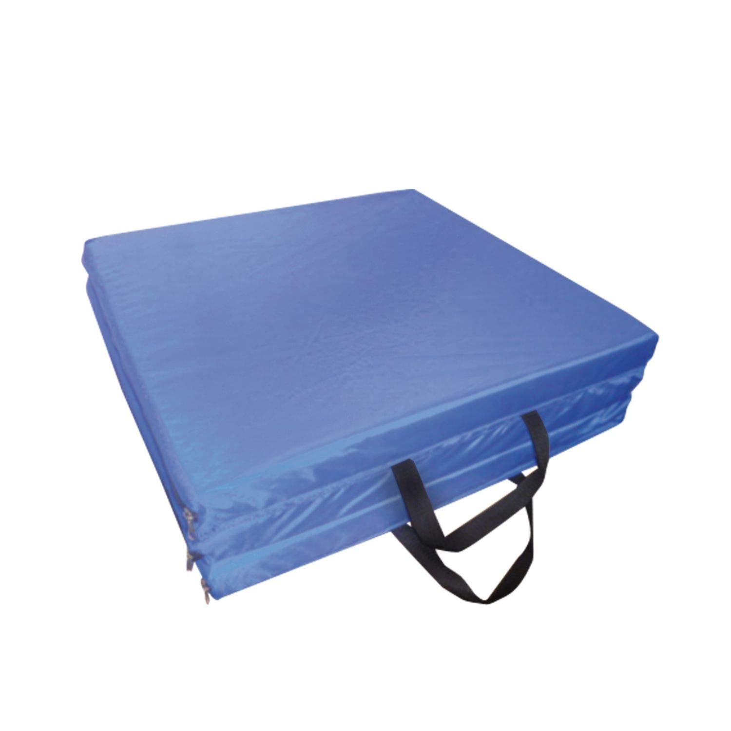 Toorx - Tatami ad incastro 100x100x2 cm. con 2 bordi rosso-blu superficie goffrata antiscivolo, anallergico