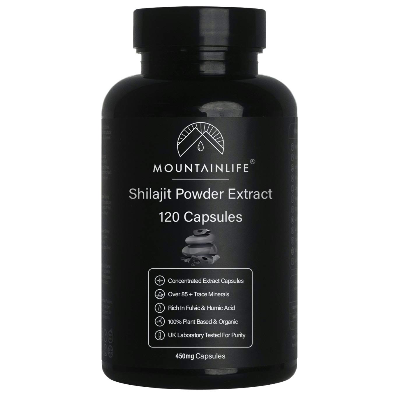 Mountainlife Natural Shilajit Capsules UK Lab Tested 120 Extract
