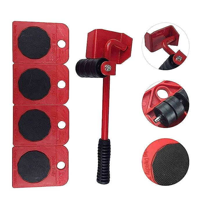 Image of Furniture Lifter Shifter Tool Shifting Heavy Appliance Lifters and Movers Set Easy Convenient Moving Tools Easily Lifter Mover Tool Set Lifter with Roller Set Easy to Safe Moving