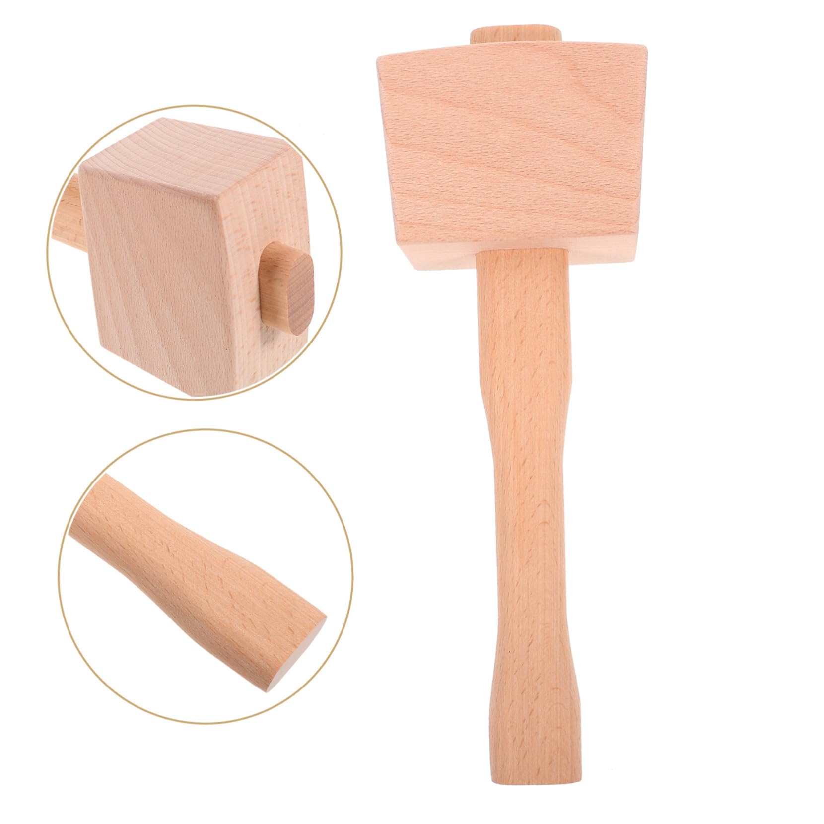 MUCKLILY 5pcs Woodworking Tools Woodworking Mallet Carpenter Hammer Wooden Hammer Wood Mallet Carpenter Hand Tools Judge Hammer Wood Chisel Hammer Wood Carving Hammer Camping Hammer Beech