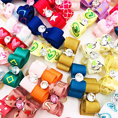 100PCS50PAIRS-Small-Mini-Dog-Hair-Bow-1-Inch-for-Extral-Small-Girl-Puppy-Doggy-Cat-Kitten-Rabbit-Poodle-Bowknot-Radom-PatternGrooming-Accessories - Cucciolini Doodles   100PCS50PAIRS-Small-Mini-Dog-Hair-Bow-1-Inch-for-Extral-Small-Girl-Puppy-Doggy-Cat-Kitten-Rabbit-Poodle-Bowknot-Radom-PatternGrooming-Accessories
