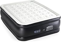 DUMOS Queen 18 Inch Air Mattress with Built-in Pump - 660 lbs Capacity Elevated Airbed for Camping Guests Non-Slip Base