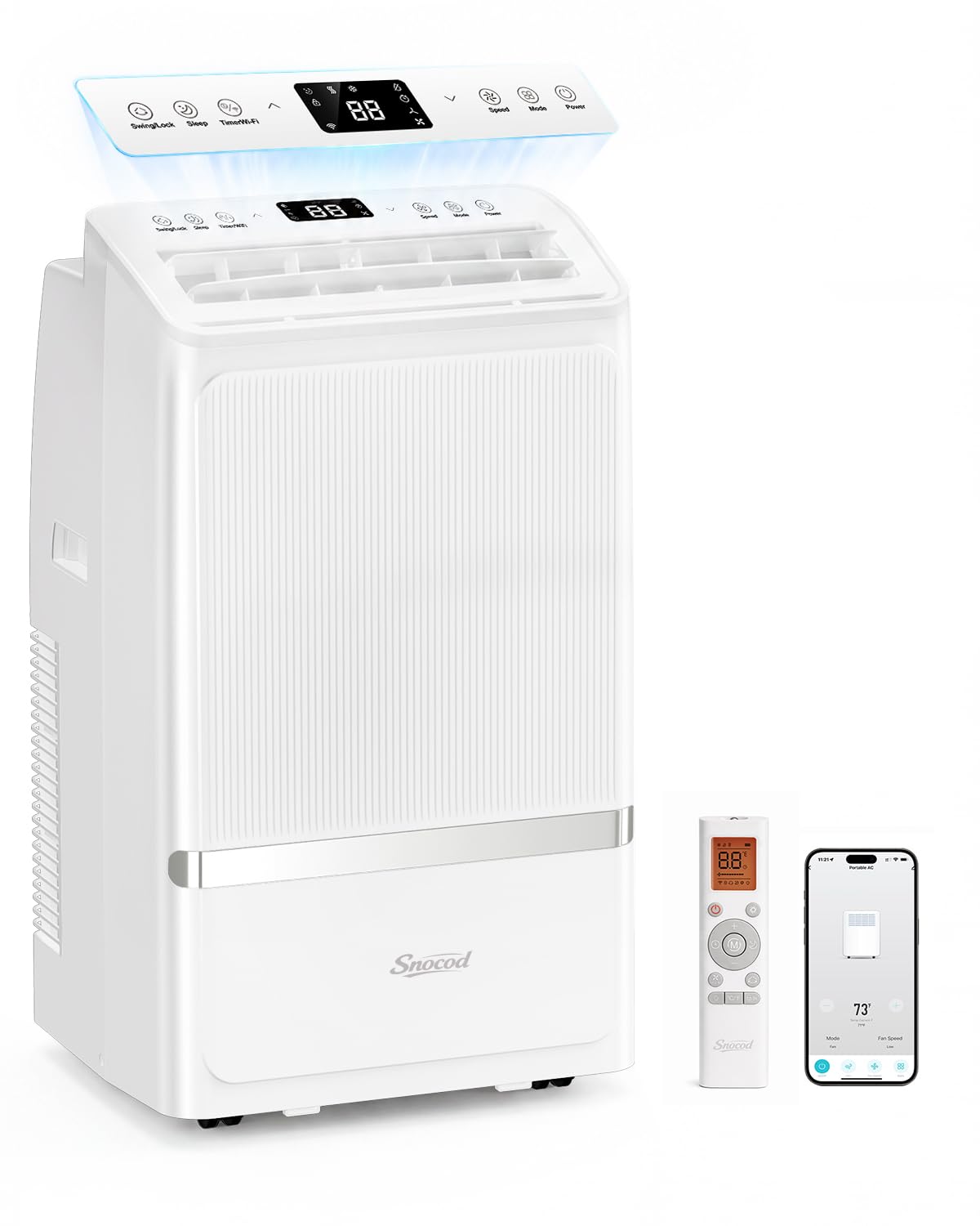 Photo 1 of Portable Air Conditioner, 3-in-1 AC Unit with Built-in Dehumidifier & Fan, Remote Control, 24H Timer, Window Mounting Kit Included for Bedroom, Office, Dorm