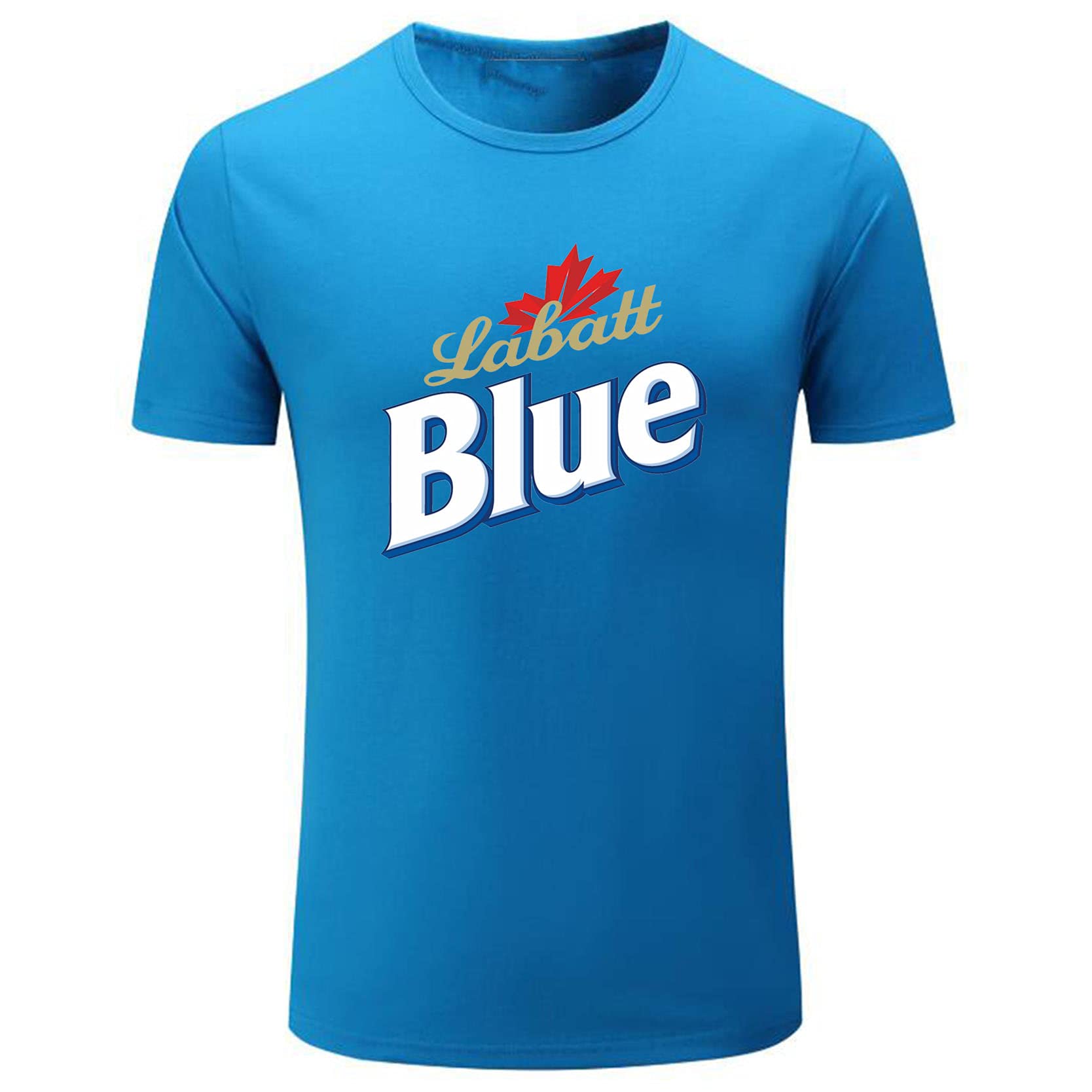 Men's Classic Labatt Logo Beer Lovers T-Shirt (Light_Blue,XL)