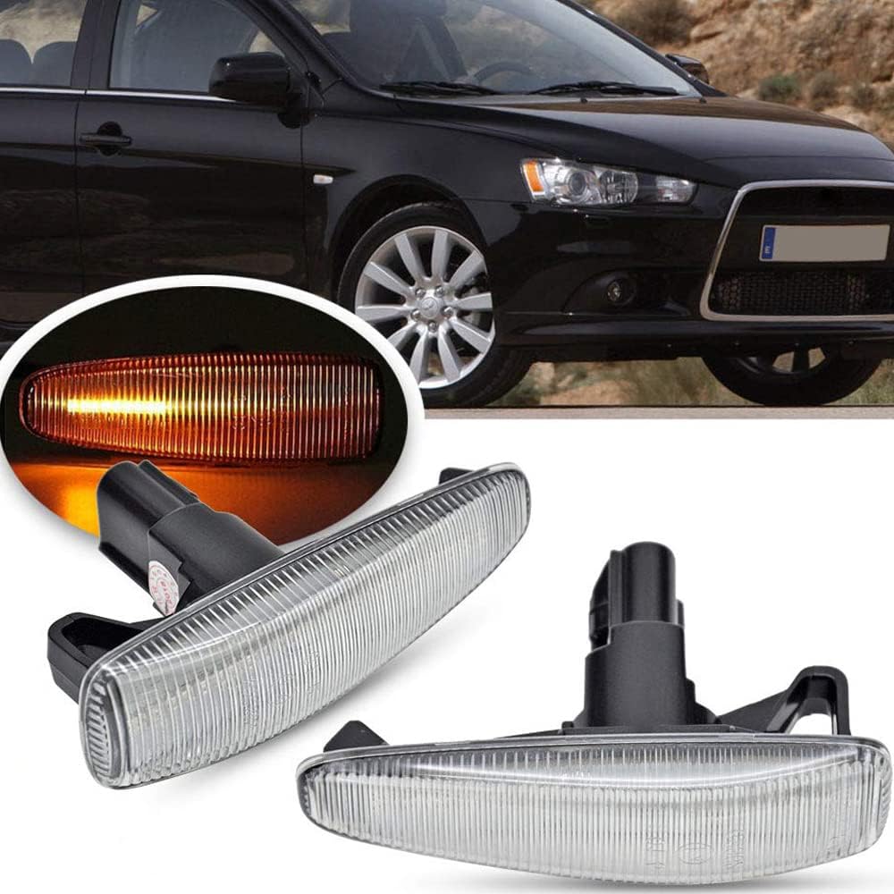 2pcs Sequential Blink Full LED Front Side Marker Lights