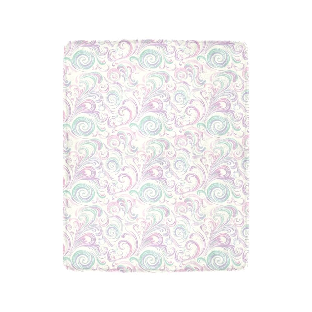 Jeté de canapé pastel multicolore 101x127 cm pour couverture plaid salon tendance