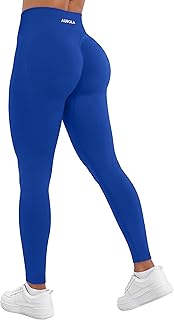 AUROLA Influence Workout Leggings for Women, Seamless Compression Tummy Control Leggings Mid Rise Yoga Pants Price In India