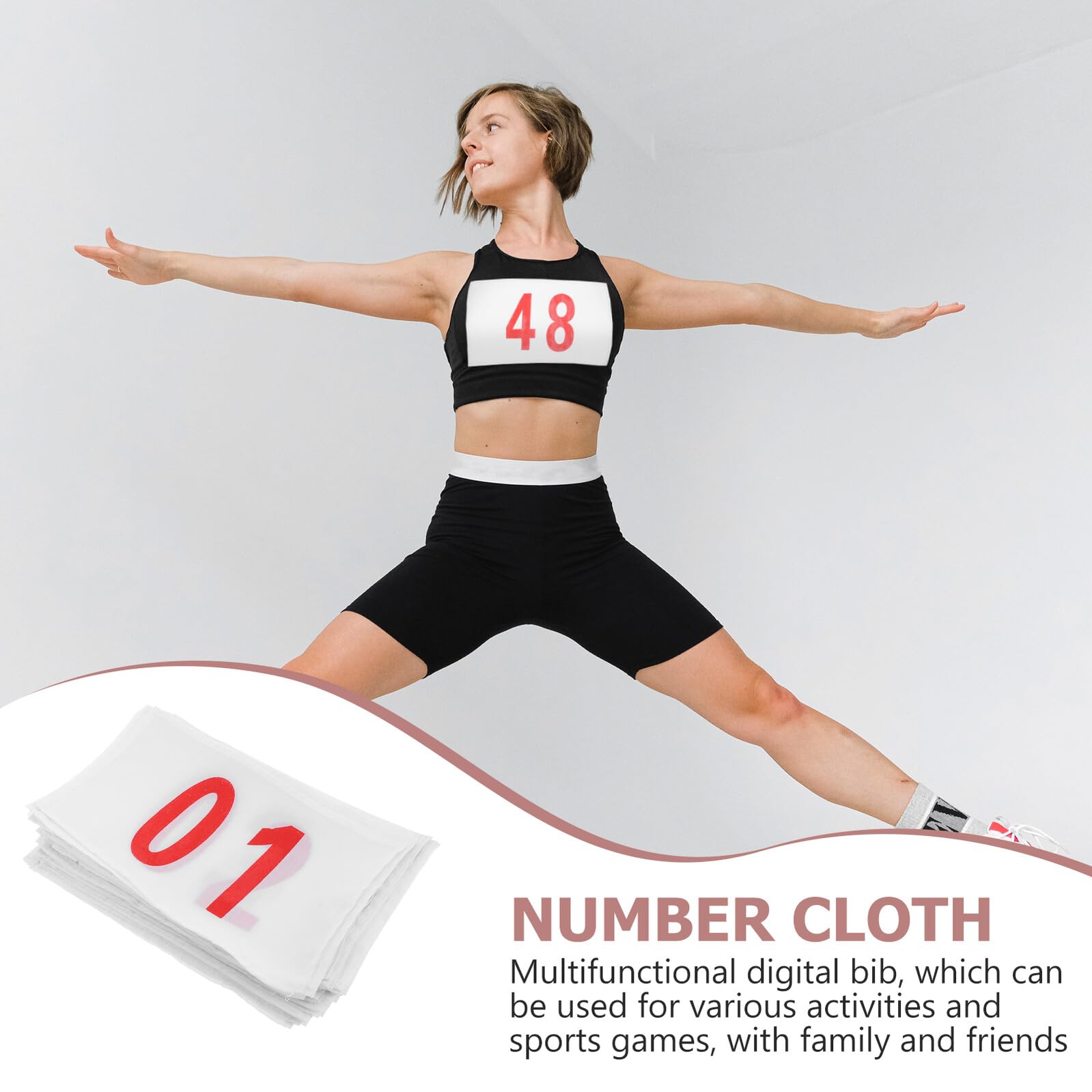Set 1 Pettorali Numerati da Corsa Clip per Atletica, Design Compatto in Cotone Poliestere e Metallo, Adatto a Tutte Le Condizioni Climatiche, per Allenamento e Sopravvivenza