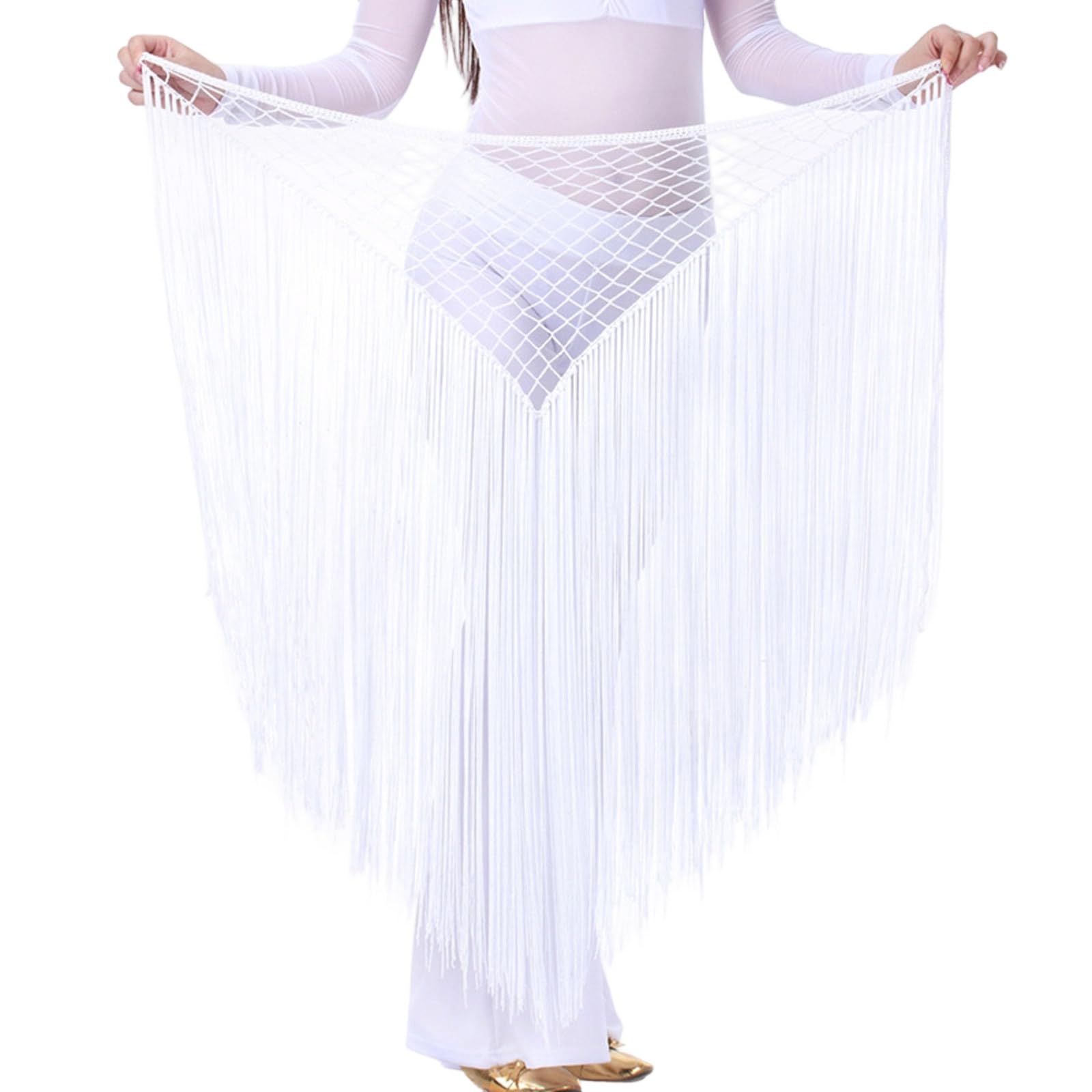 Maxtonser Women Belly Dance Hip Scarf,Hollowed Tassels Triangle Tribal Wrap Skirt Waist Chain Raves Festival Outfits for Women Gir