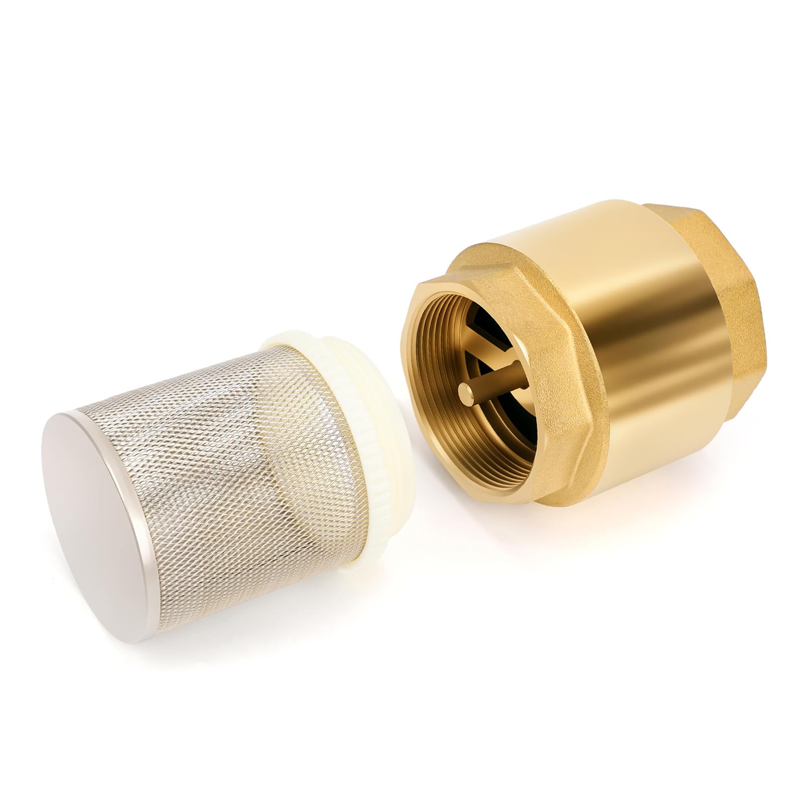 Brass Vertical Check Valves Replacement 1 / 2Inch Female Thread Bottom Valves for Water Plumbing Pump for Agricultural Irrigation