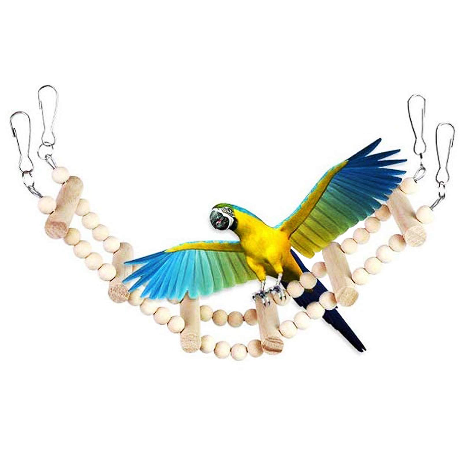 Giocattolo Interattivo Dell'altalena Del Pappagallo Di Legno D Staccabile Dellaltalena Del Morso Delluccello Per Lanimale Domestico 57732873 - Foto 11