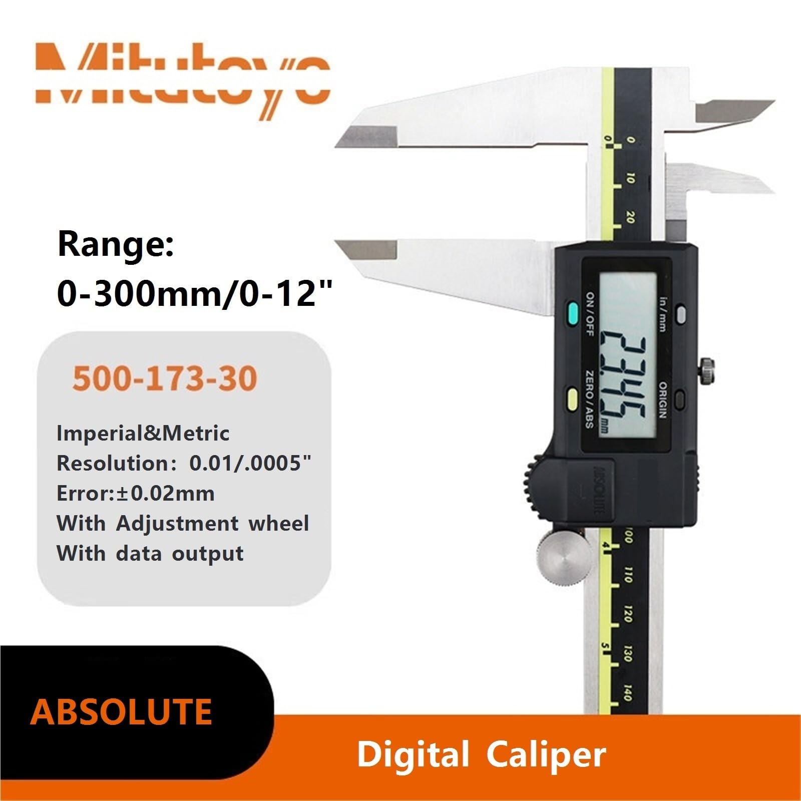 Calibre Pie de rey de 0,01 mm, 500-171-30/500-172-30/500-173-30, 0-150 mm 0-200 mm 0-300 mm(500-173-30/0-300mm)