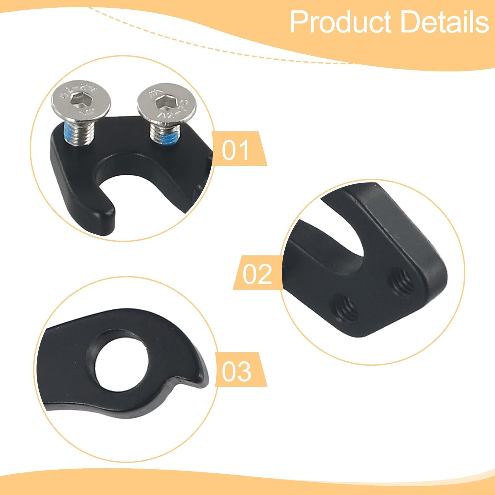 Mountain Bike Rear Derailleur Gear Mech Hanger #322175 Steel Bicycle Tail Hook with Bolts