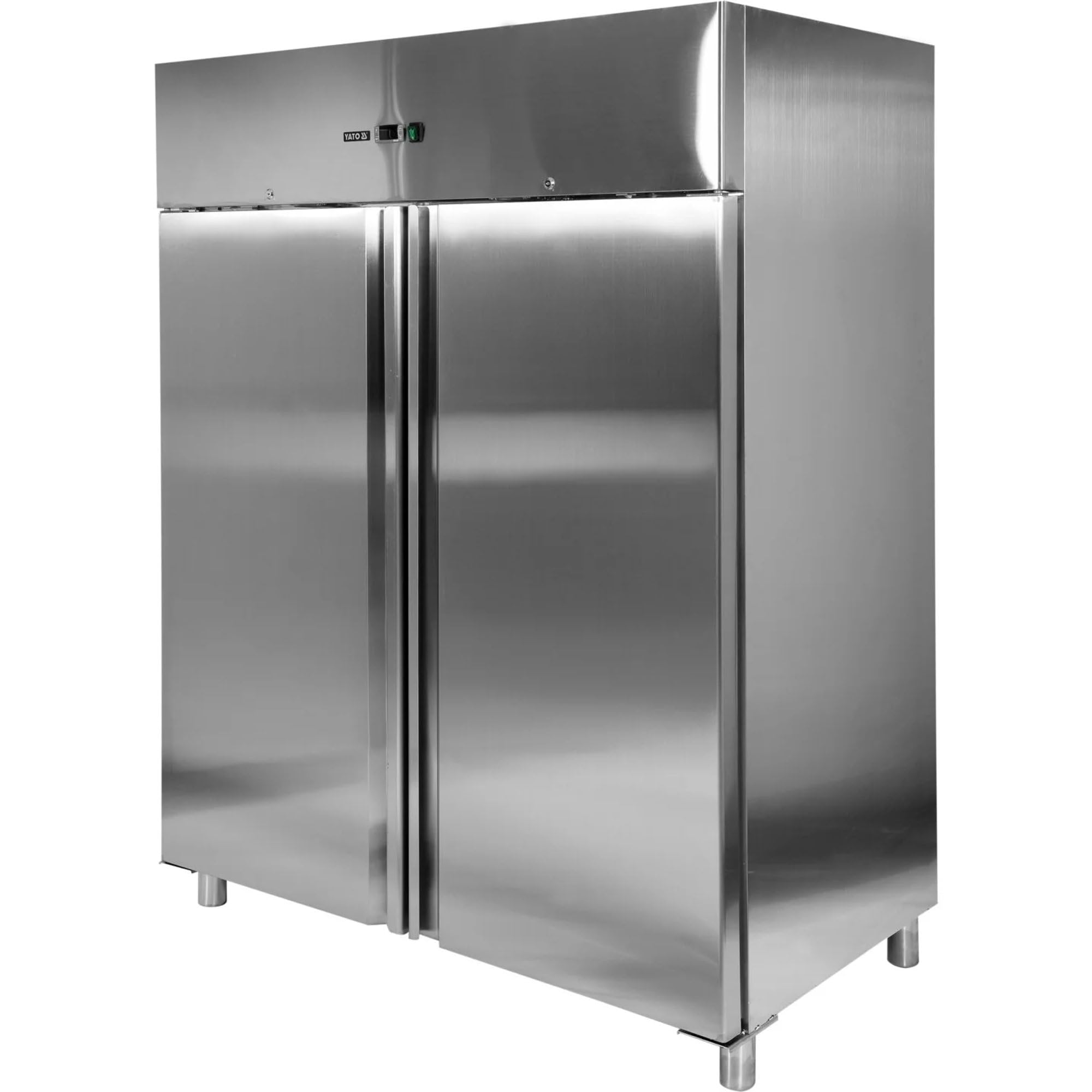 Congelatore in acciaio inox a 2 ante per GN 2/1, 1300 l, con controllo elettronico, da -2 °C a +8 °C, a risparmio energetico