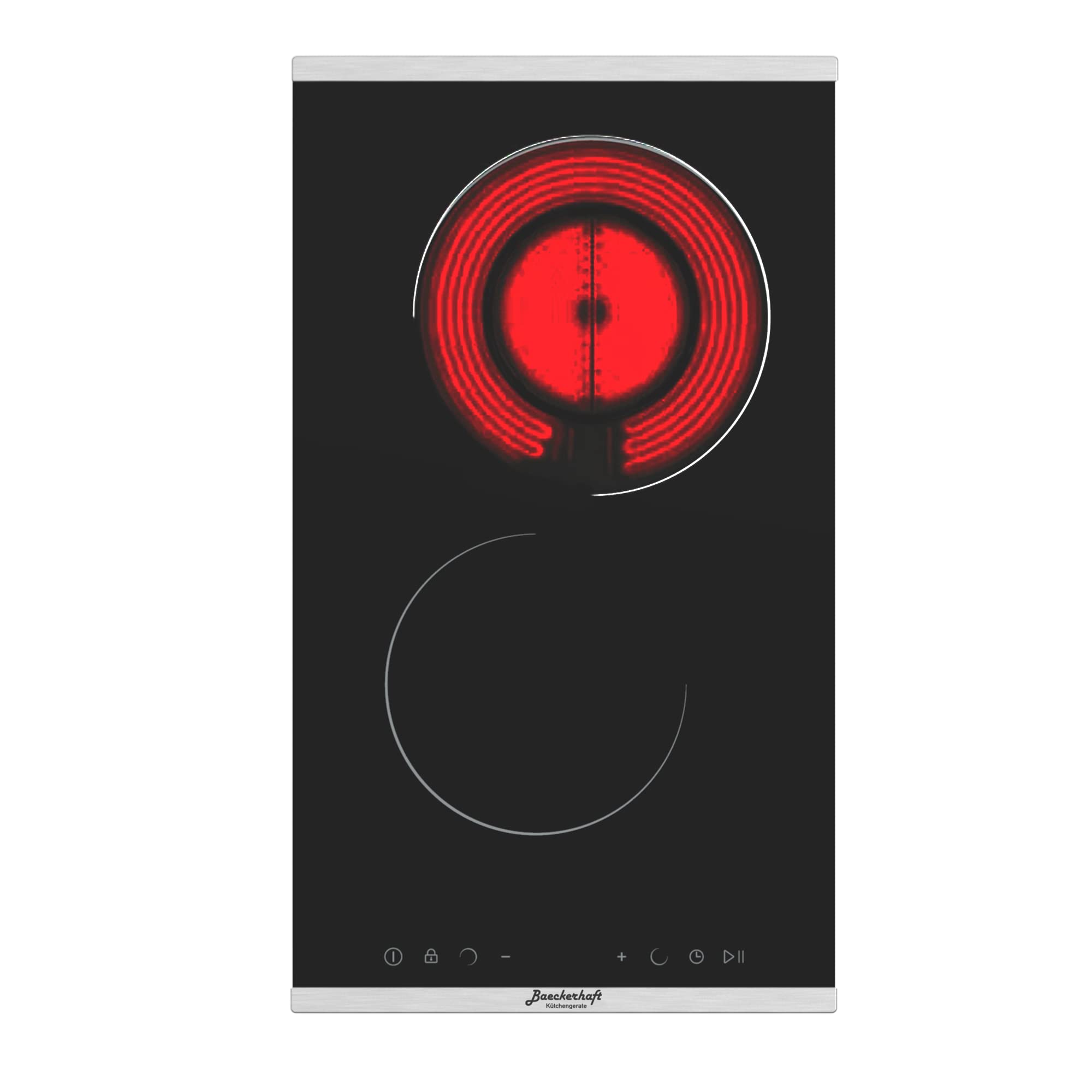 Baeckerhaft Kütchengerate 2 zones 30 cm built in Vitro ceramic electrical hob with full safety and child lock made in Turkey