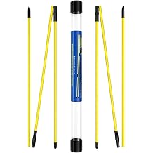 Premium Golf Alignment Sticks 2-Pack, Collapsible Golf Training Aids for Swing Path, Putting and Posture Corrector, Practice Equipment with Carry Tube