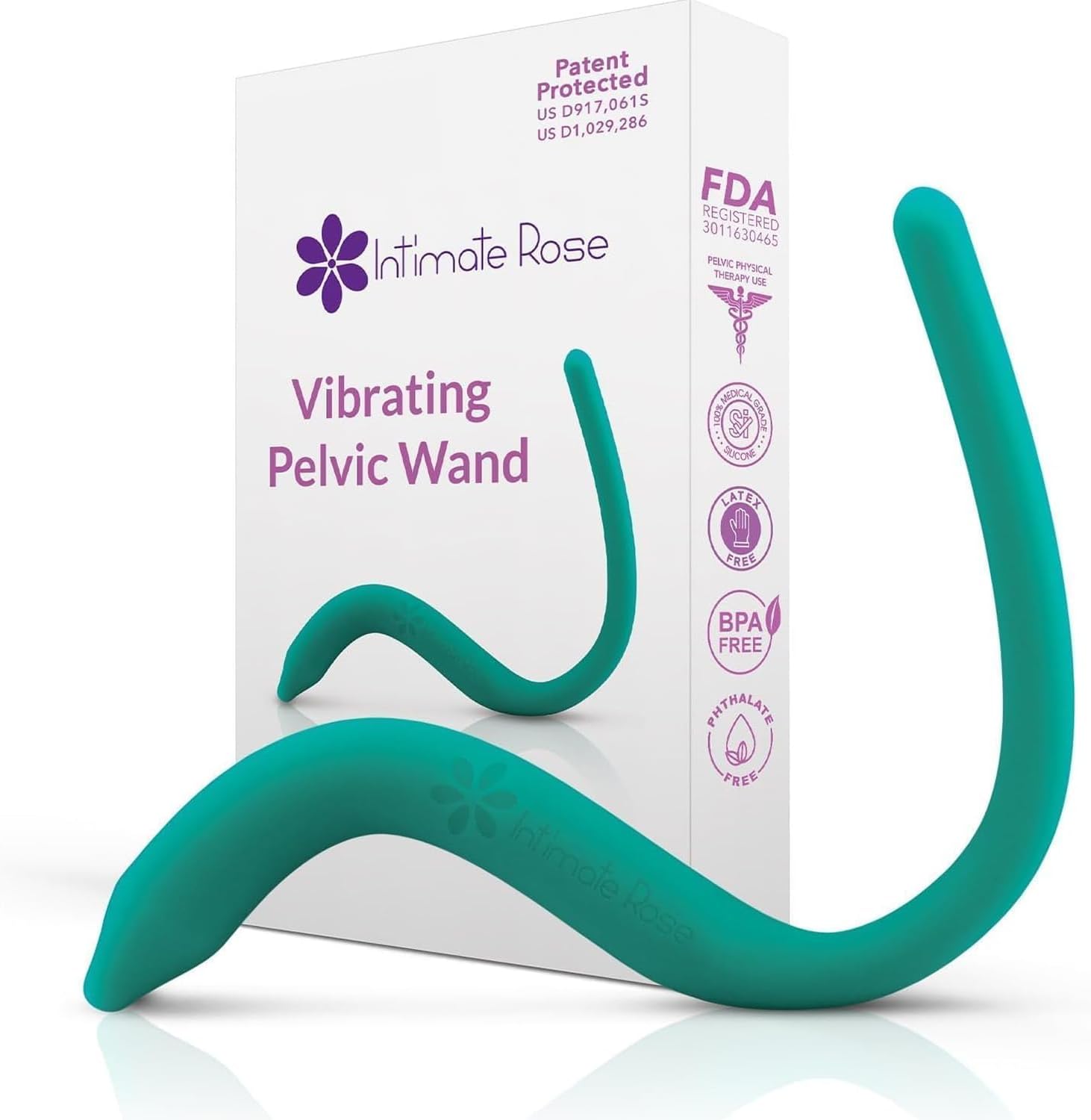 Intimate Rose Vibrating Pelvic Floor Wand, Massager for Women & Men