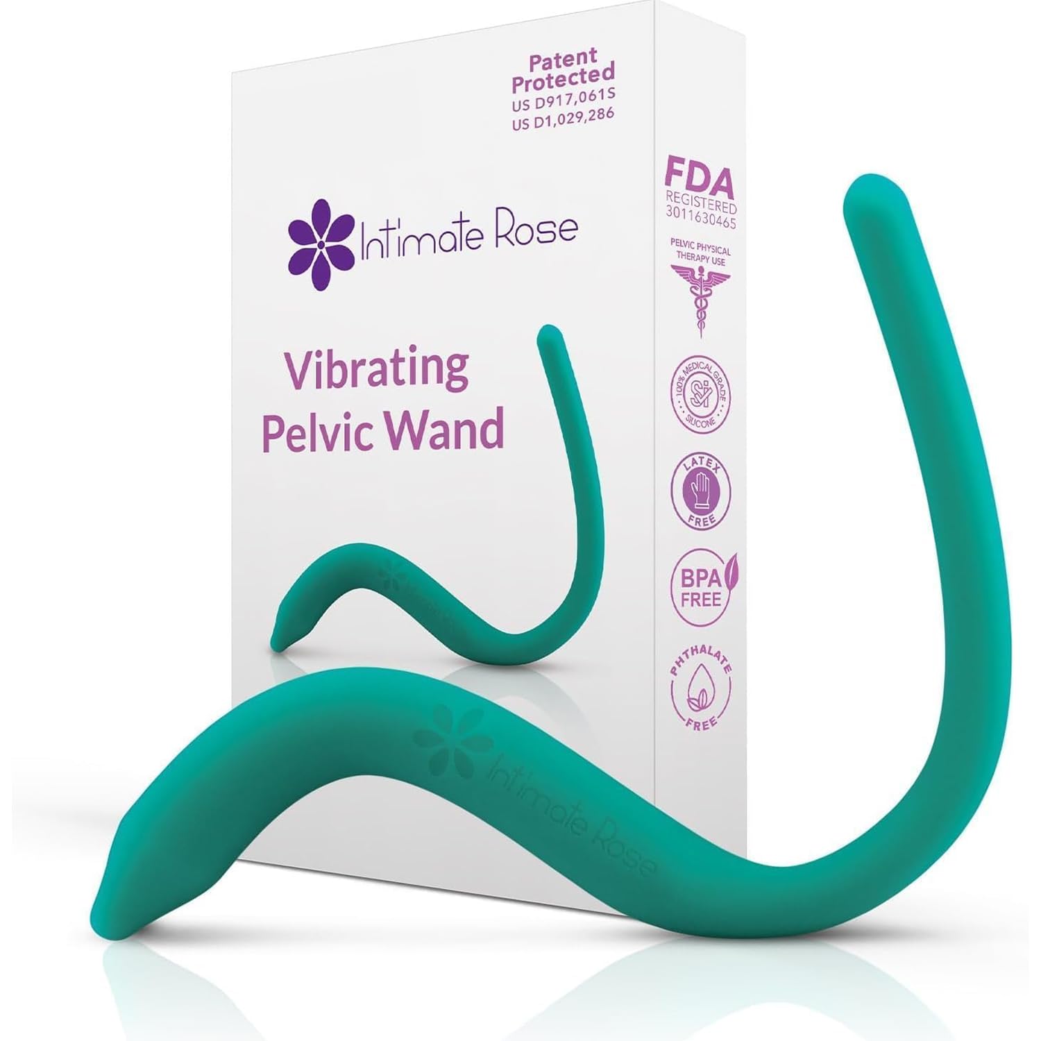 Intimate Rose Pelvic Wand with Vibration for Pelvic Muscle Pain Relief - Pelvic Physical Therapy Use for Trigger Point & Tender Point Release – Men & Women