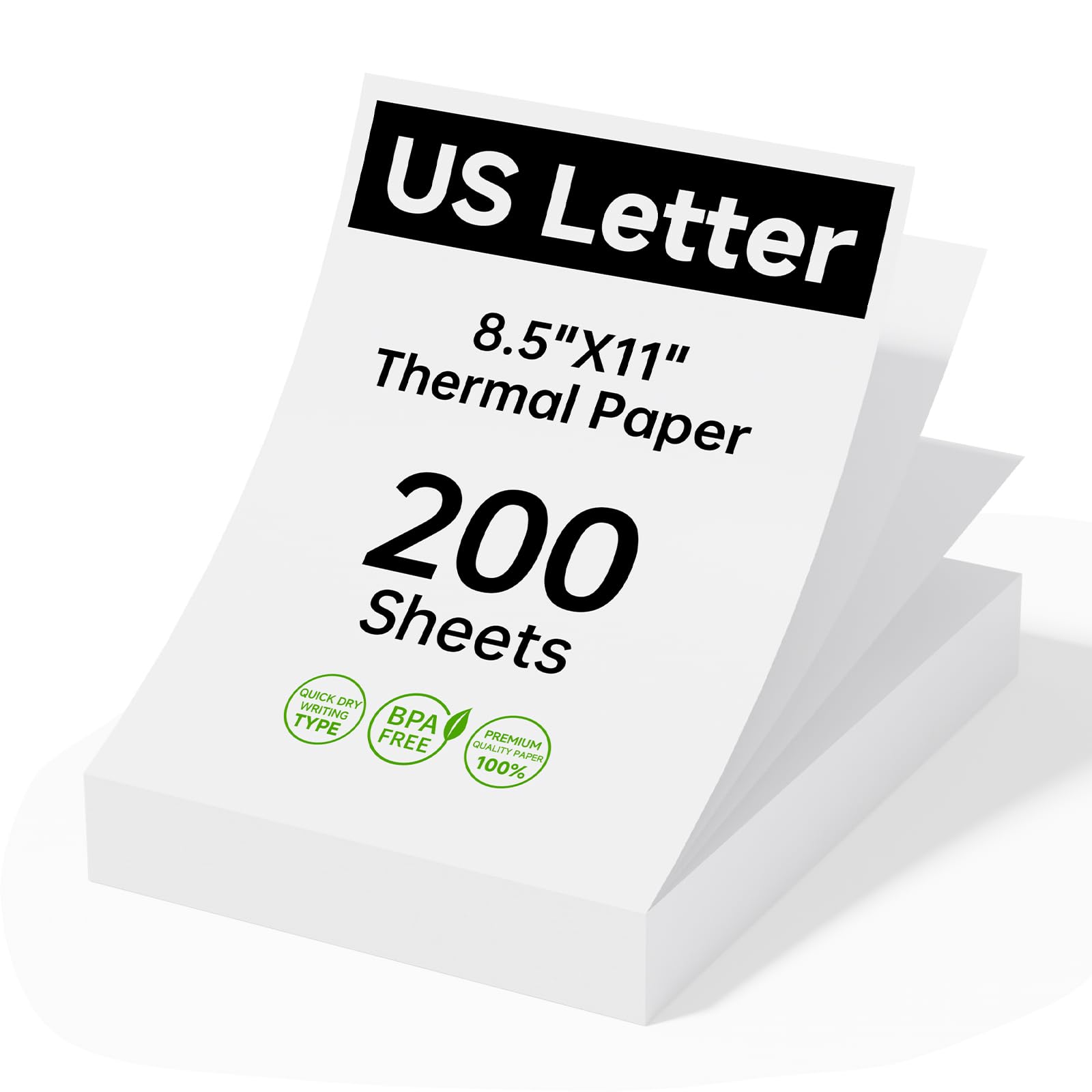 HPRT 200 Sheets Thermal Paper 8.5 x 11", US Letter, Advanced Printing