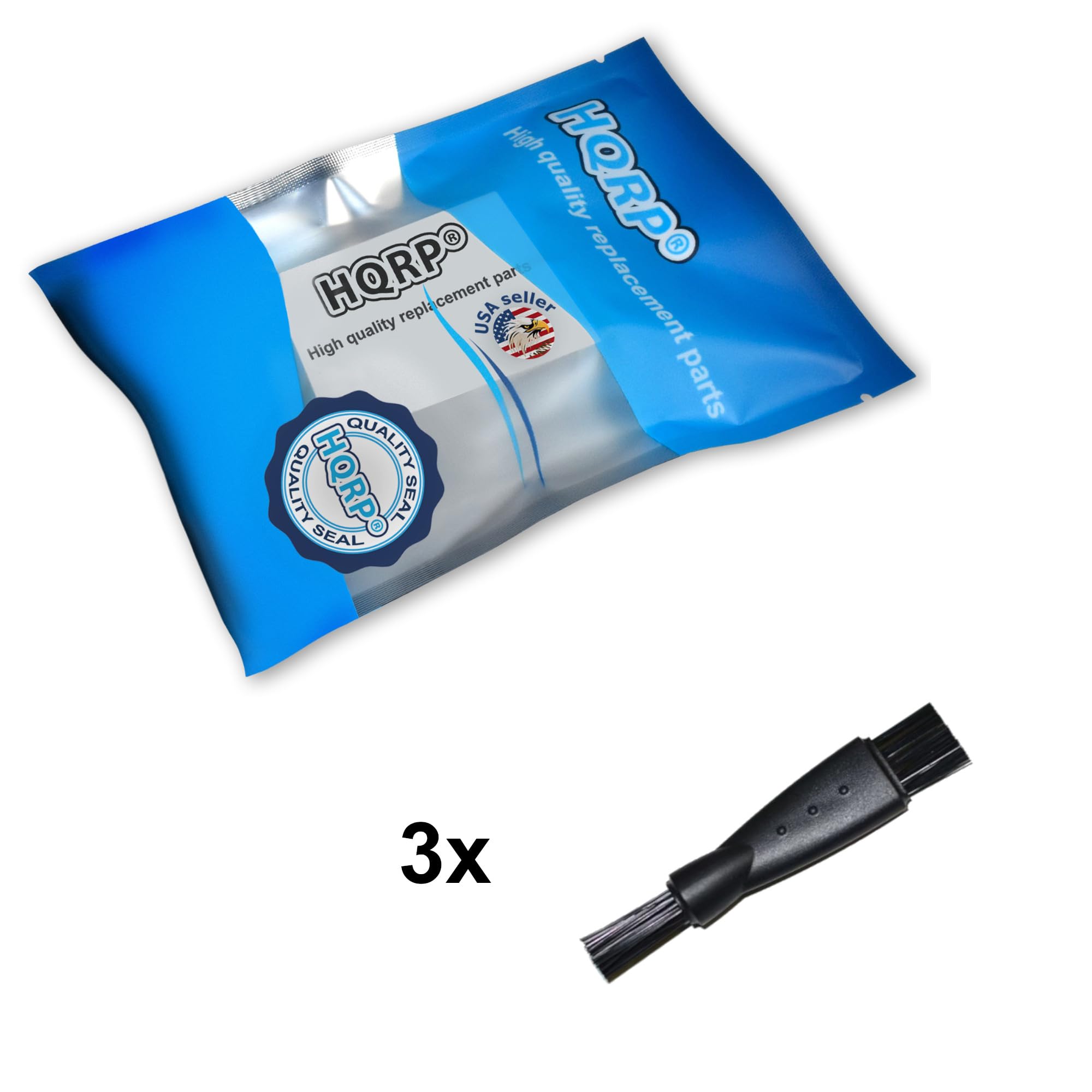 HQRP Paquet de 3 brosses de nettoyage pour Braun Series 5 ContourPro 530s-4, 550, 550s-3, 550s-4, 550cc-4, 560, 560s-3, 560s-4, 565cc-4 Type 5751 Rasoir electrique