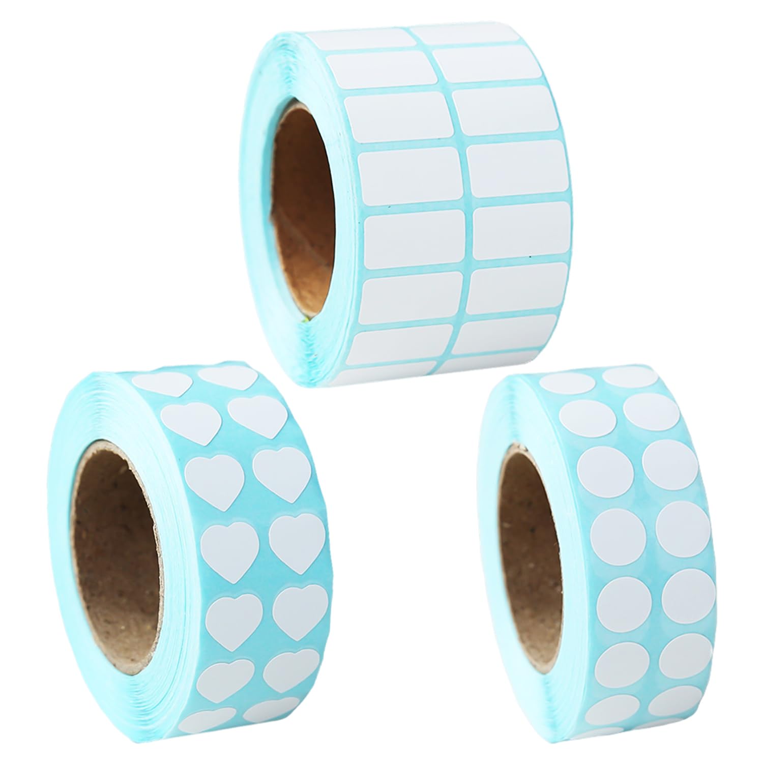 EOWVISN 3 Rolls Of Blank Label Stickers, Handwritten Blank Note Paper, Self-Adhesive Label Stickers, Diy Diamond Painting Tool Stickers, Diamond Painting Accessories (3000 Pieces/Roll)
