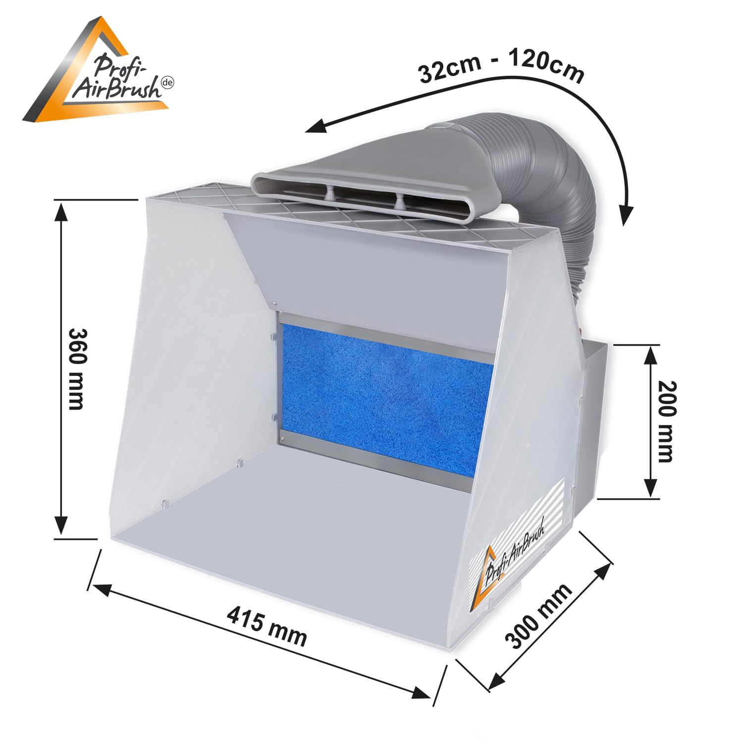 AMUR Cabine de Peinture Aérographe Hobby 3 Système d'Extraction Efficace Silencieux pour Maquettes Modélisme Pliable