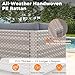 MAISON BACKYARDS 6-Seat Modular Patio Furniture Set – Outdoor Wicker Sectional Sofa with Thick 4″ Cushions, Dual-Strand PE Rattan, Rust-Resistant 18 mm Steel Frame, Backyard Garden Deck Lounge,Gray