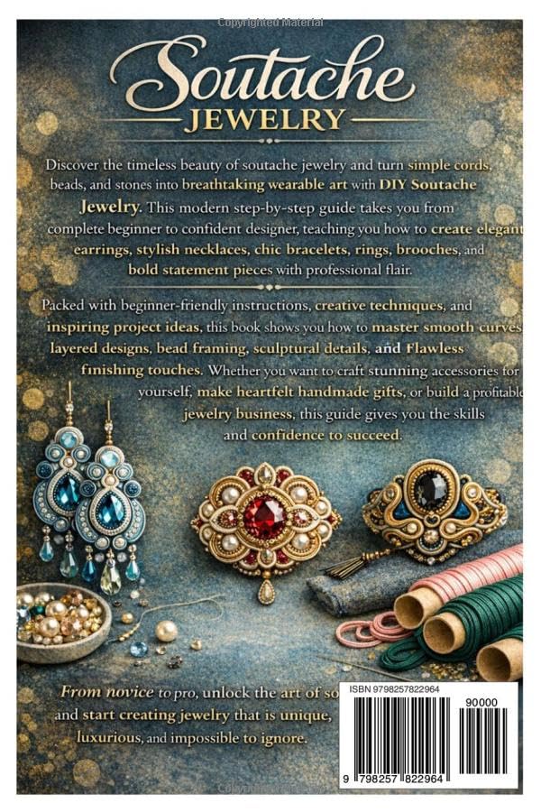 DIY Soutache Jewelry: The Modern Maker’s Step-by-Step Guide to Crafting Elegant Earrings, Necklaces, Bracelets, and Statement Pieces with Modern Techniques from Novice to Pro image 3