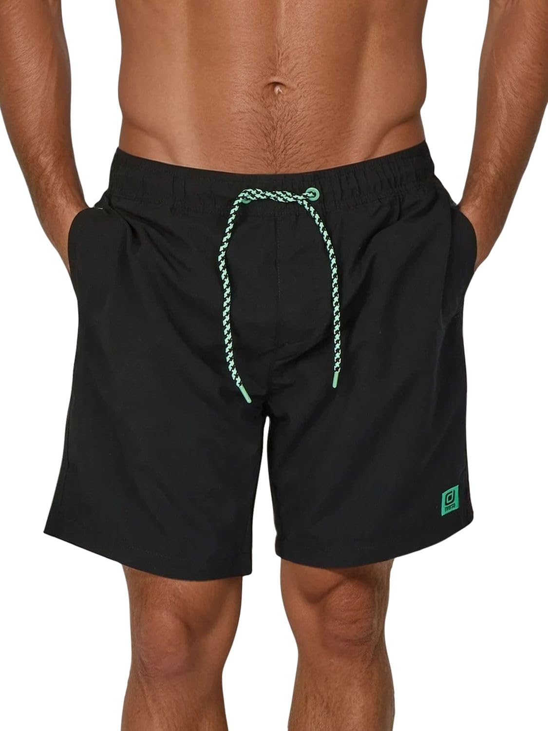 riverso RivDavid - Bañador corto para hombre, 2 unidades, con cordón de 100% poliéster