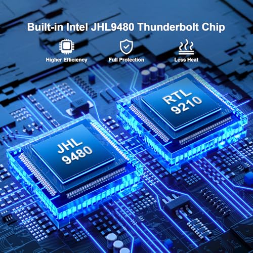 Gabinete M.2 NVMe 80Gbps con ventilador y compatibilidad Thunderbolt5/USB4 miniatura 5