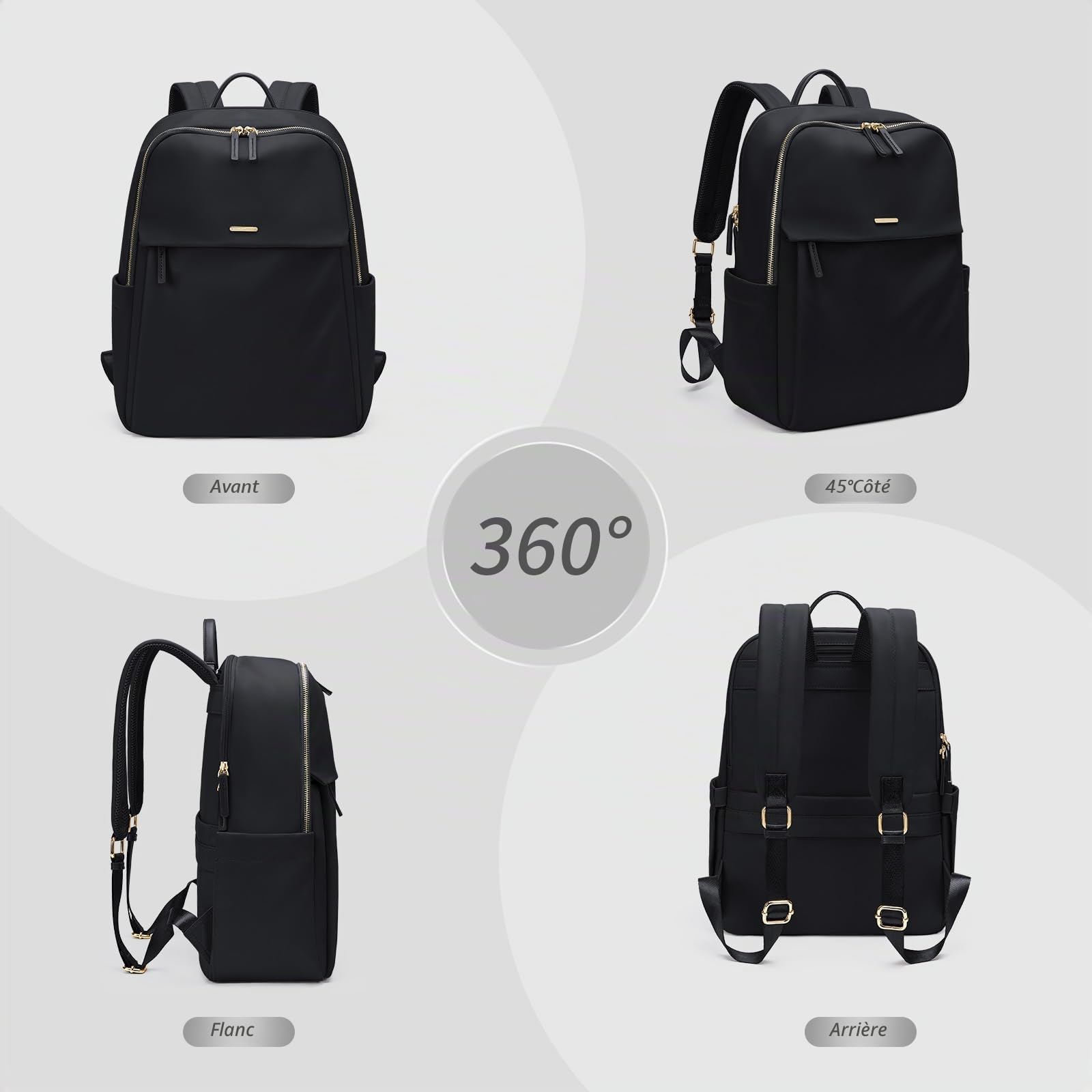 GOLF SUPAGS Sac à Dos pour Femmes avec Compartiment Séparé pour Ordinateur Portable, Sacs D'ordinateur Résistants à L'eau pour Voyage, Travail, Collège