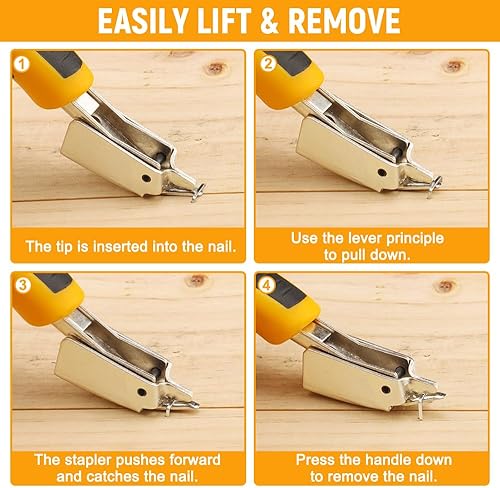 Miniatura 5 de Hoteche Herramienta extractor de grapas para tapicería y construcción para quitar grapas en muebles, piso, caja de madera, cartón