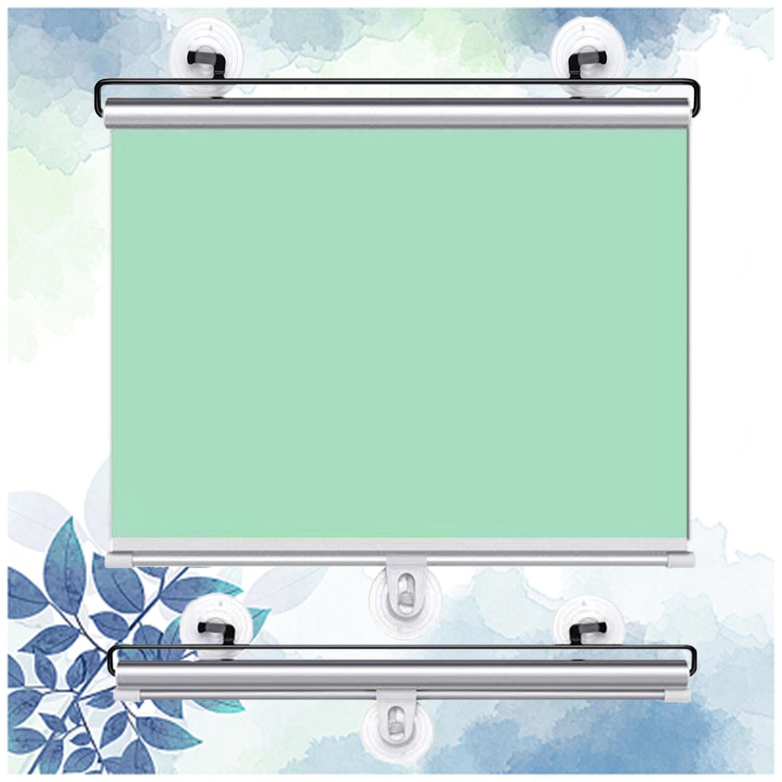 Blackout Roller Blinds With Suction Cups, 99% Uv-resistant Blackout Curtains, Window Roller Shades No Drilling, Temporary Blinds, Sun Shades,green-50x125cm/19.7 * 49in