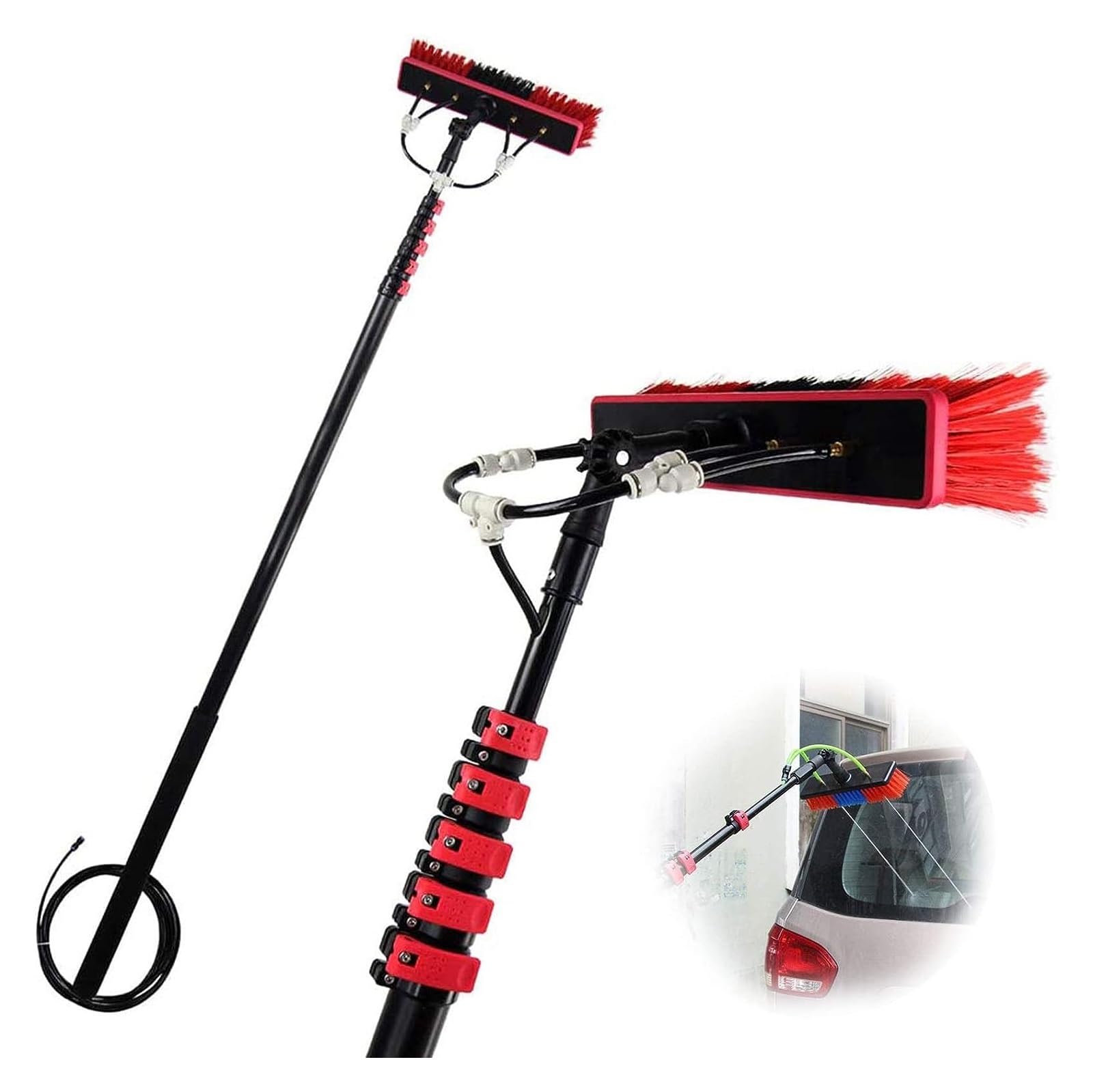 HYLYGFH Water Fed Pole Kit, Window Cleaning Pole, Solar Panel Brush Water Fed, For Window Cleaning, Photovoltaic Panel Cleaning, Trucks(12FT/3.6M)