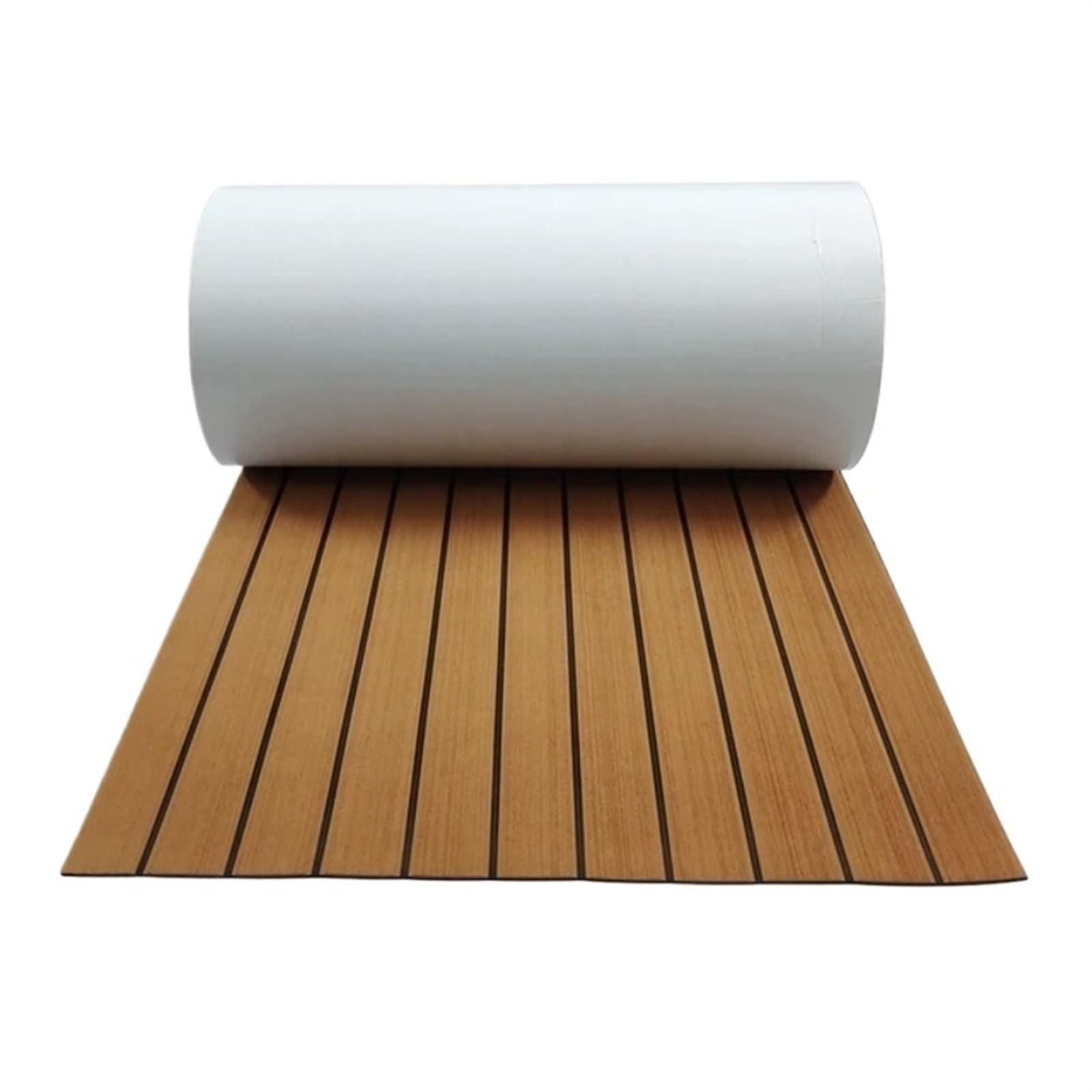 Pavimentazione per Ponti nautici in Schiuma Eva, Tappetino for Coperta in Teak Eva Autoadesivo Antiscivolo Marrone pontone for Barca