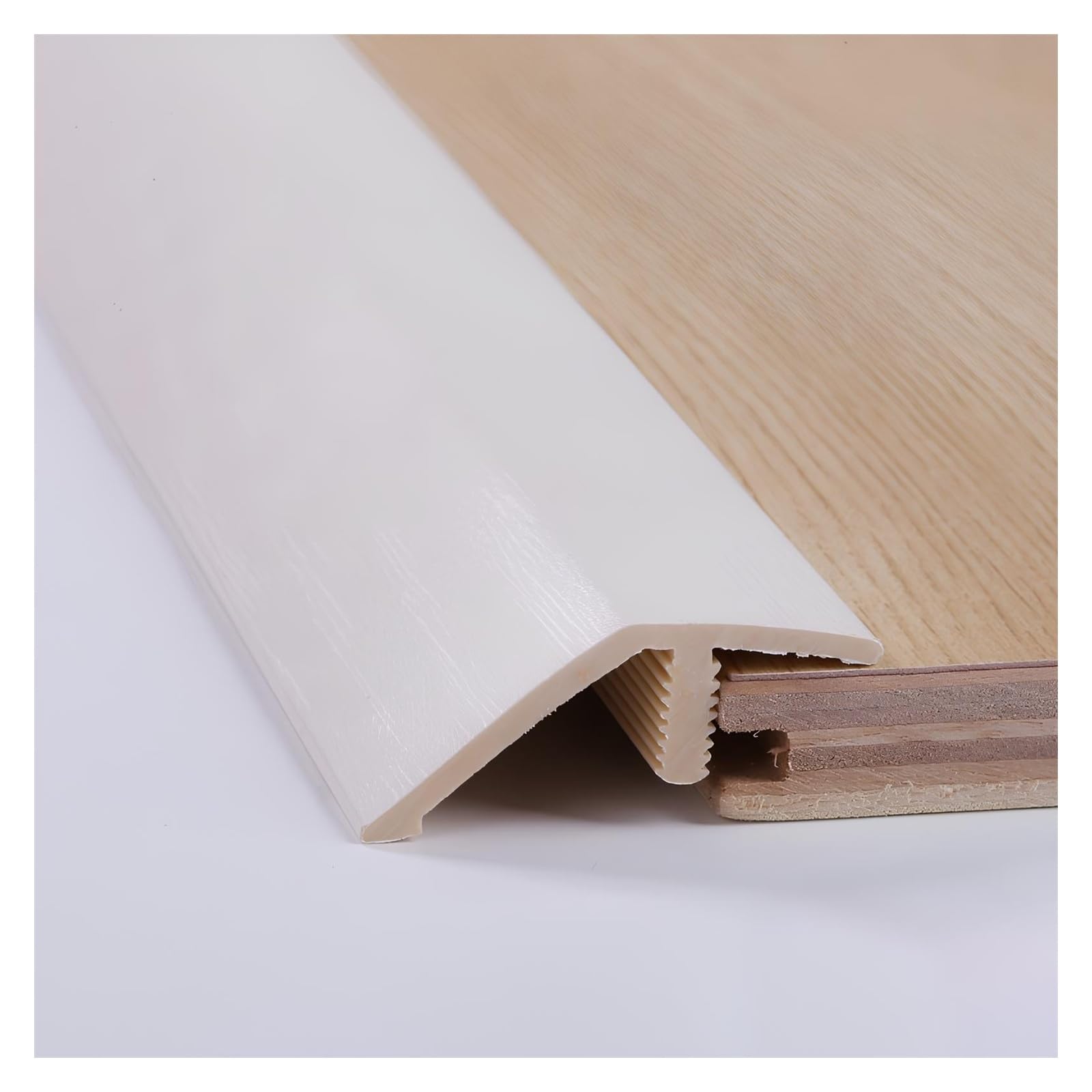 Rampe De Seuil En Pvc Profilé De Transition, 90/180/270cm Bande De Transition, Baguette Recouvrement Pour Porte/Tapis/carrelage/Sol Irrégulier/Bois À Carrelage(White,4.3 * 270cm/3 * 90cm)