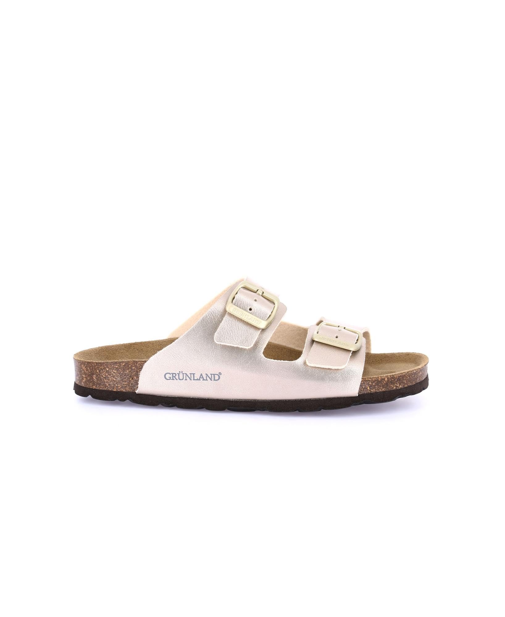GRUNLAND SARA CB2425 cipria rosa ciabatte donna birk anatomiche fibbie