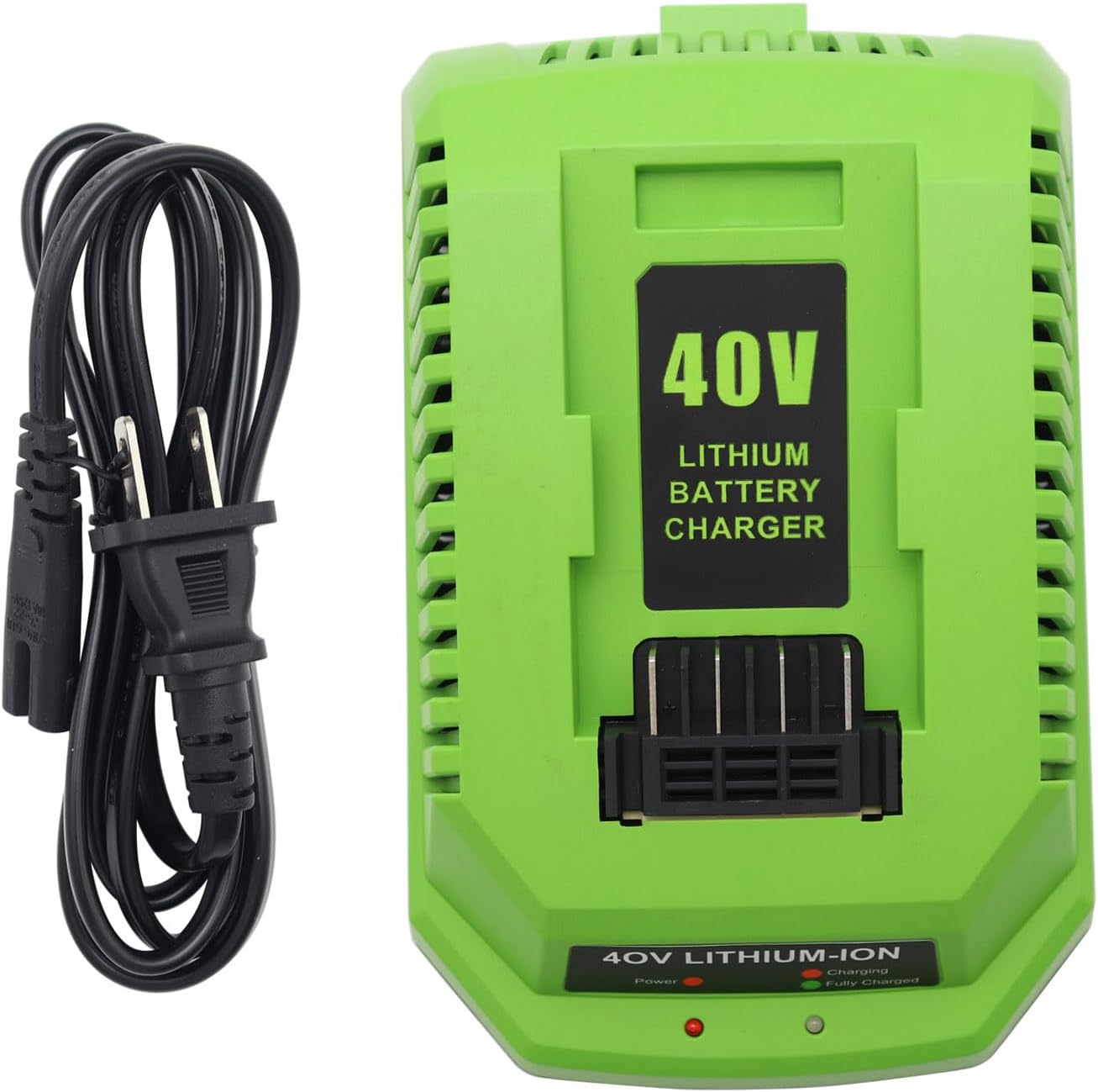 New Replacement Charger Compatible with Greenwks 40V Lithium Ion Battery Charger 29482 29462 29472 2901319 2938302 BAF702 L-300 BAF704 BAF705 Compatible for 40V G-MAX Power Tools 29252 20202 22262