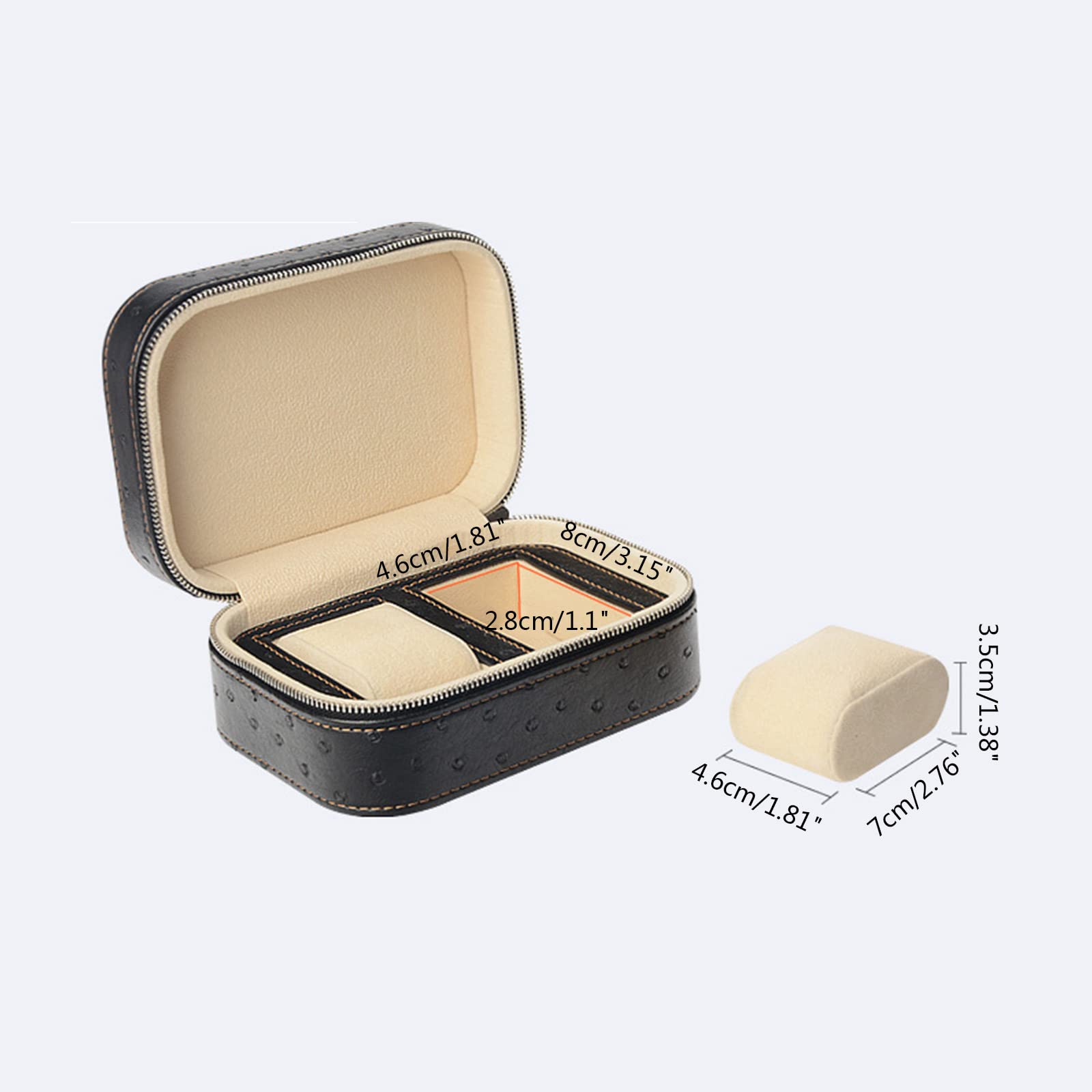 Boîte à montres européenne, 2 emplacements, Brown WATCH BIT, Brown B