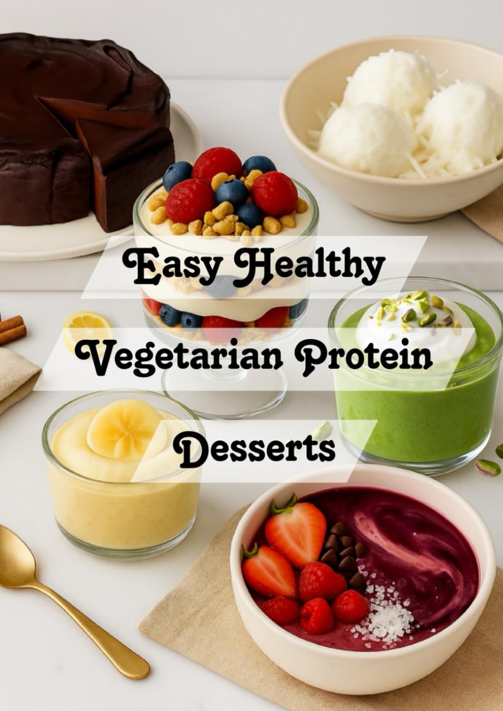Easy Healthy Vegetarian Protein Desserts: Struggling with Cravings? Enjoy 24 Easy, High Protein Vegetarian Desserts That Satisfy Sweet Tooth & Support ... Eating (The Easy Healthy Vegetarian Recipes)