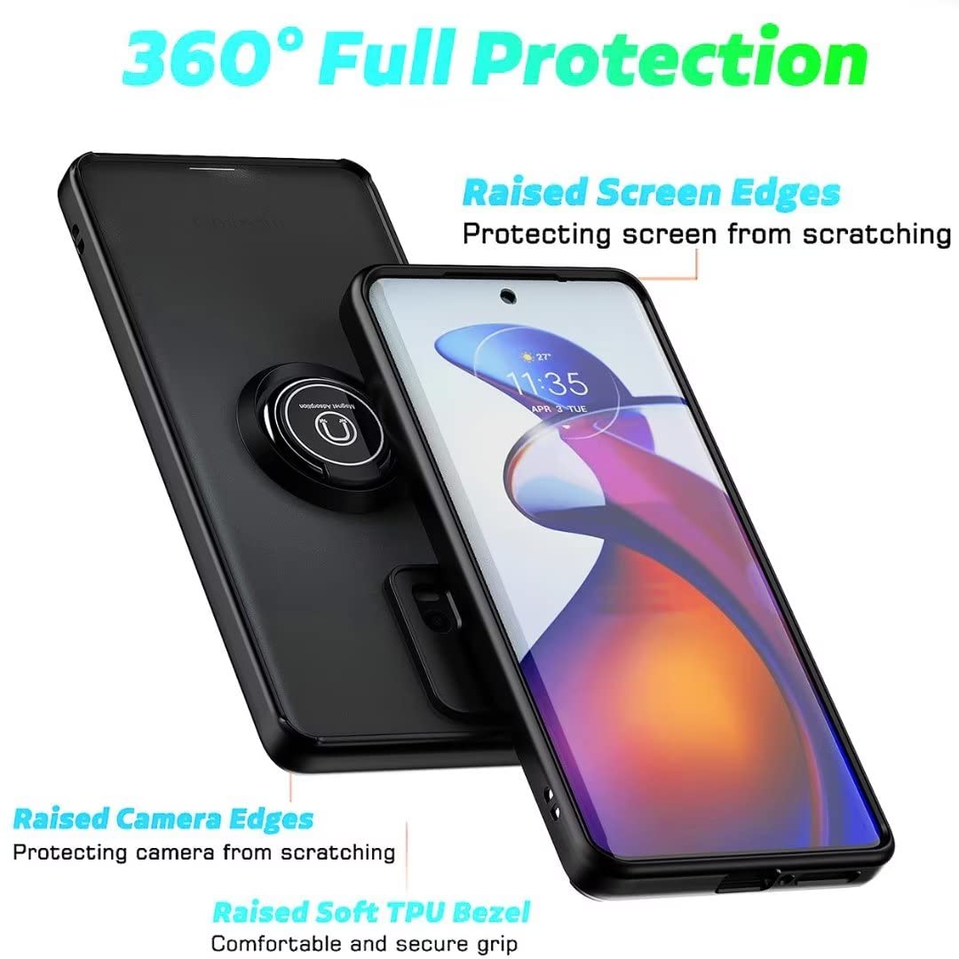 Custodia Protettiva Verde per Motorola Edge 30 Ultra: Anello e TPU